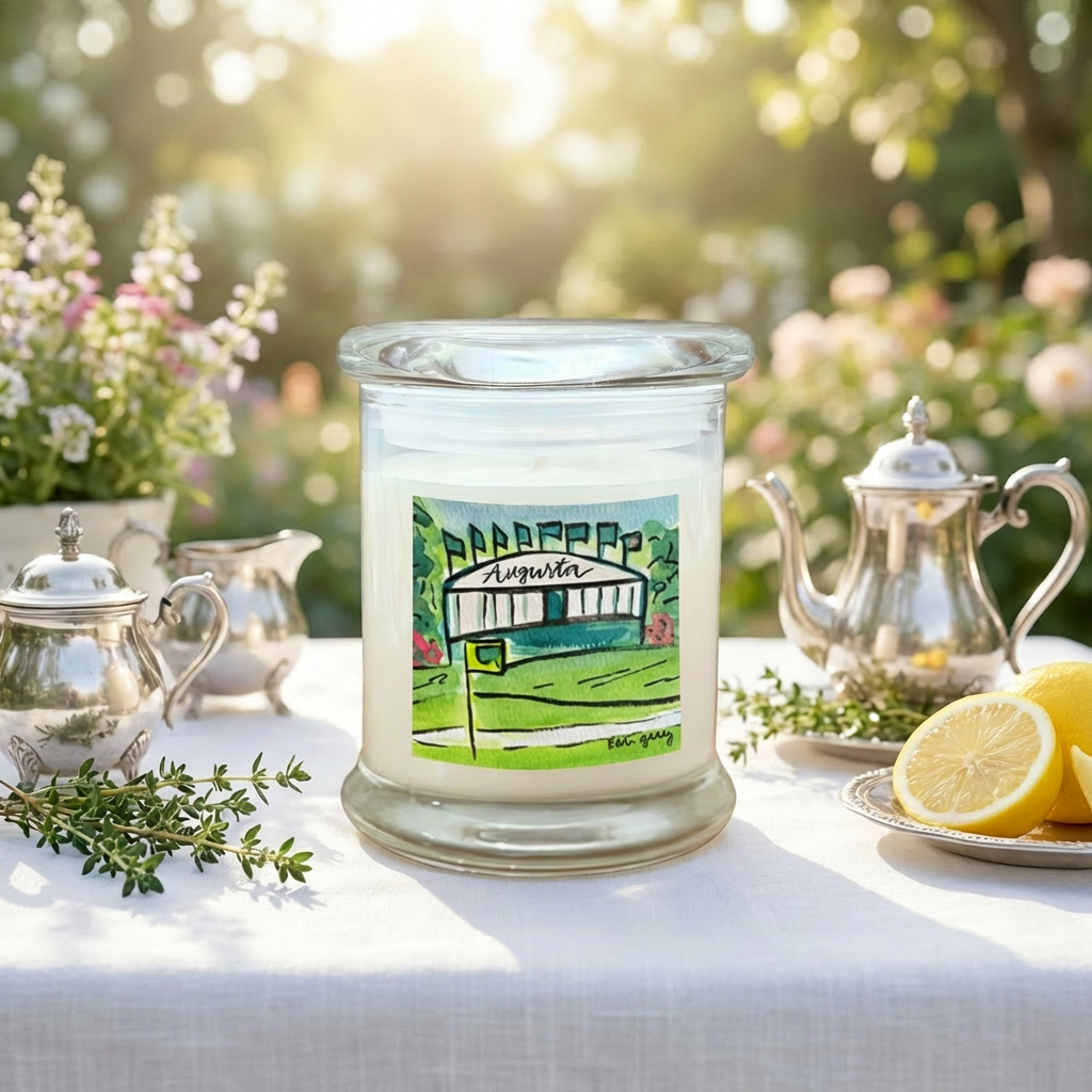 Tea Thyme in Augusta | Artwork by Kate Gary | Fresh thyme and delicate tea. Bright and welcoming.