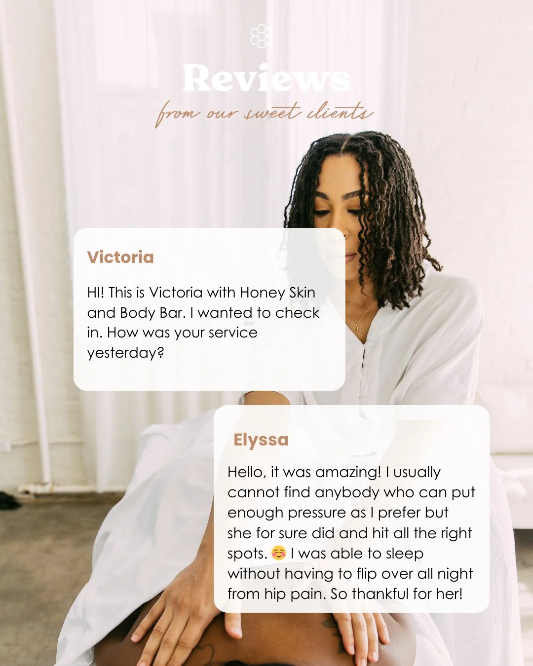 Some gifts are fun&hellip; But some gifts bring actual relief, calm, and a deep exhale. 🌿
Our client said she&rsquo;s never been able to find enough pressure during a massage until she came to Alex &mdash;
and that&rsquo;s the Honey touch.
Give the 