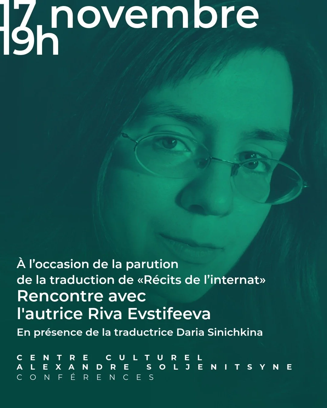 Riva Evstifeeva à la librairie Les Éditeurs Réunis — Centre culturel Alexandre Soljenitsyne&nbsp;