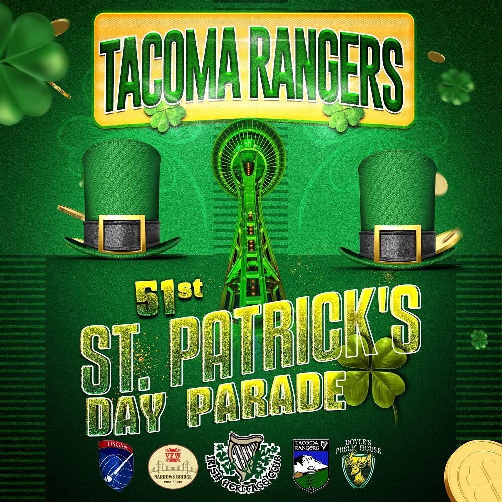 We are headed to Seattle this Saturday to march in the 2023 St. Patrick's Day Parade! We will begin the festivities by meeting at Shawn O'Donnell's for a healthy celebration starting at 10am! 

#tacomawa #rustonway #seattle #pacficnorthwest #hurling 