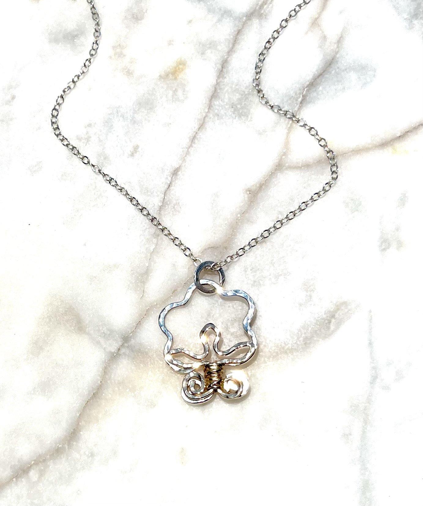 Cotton Boll Necklace