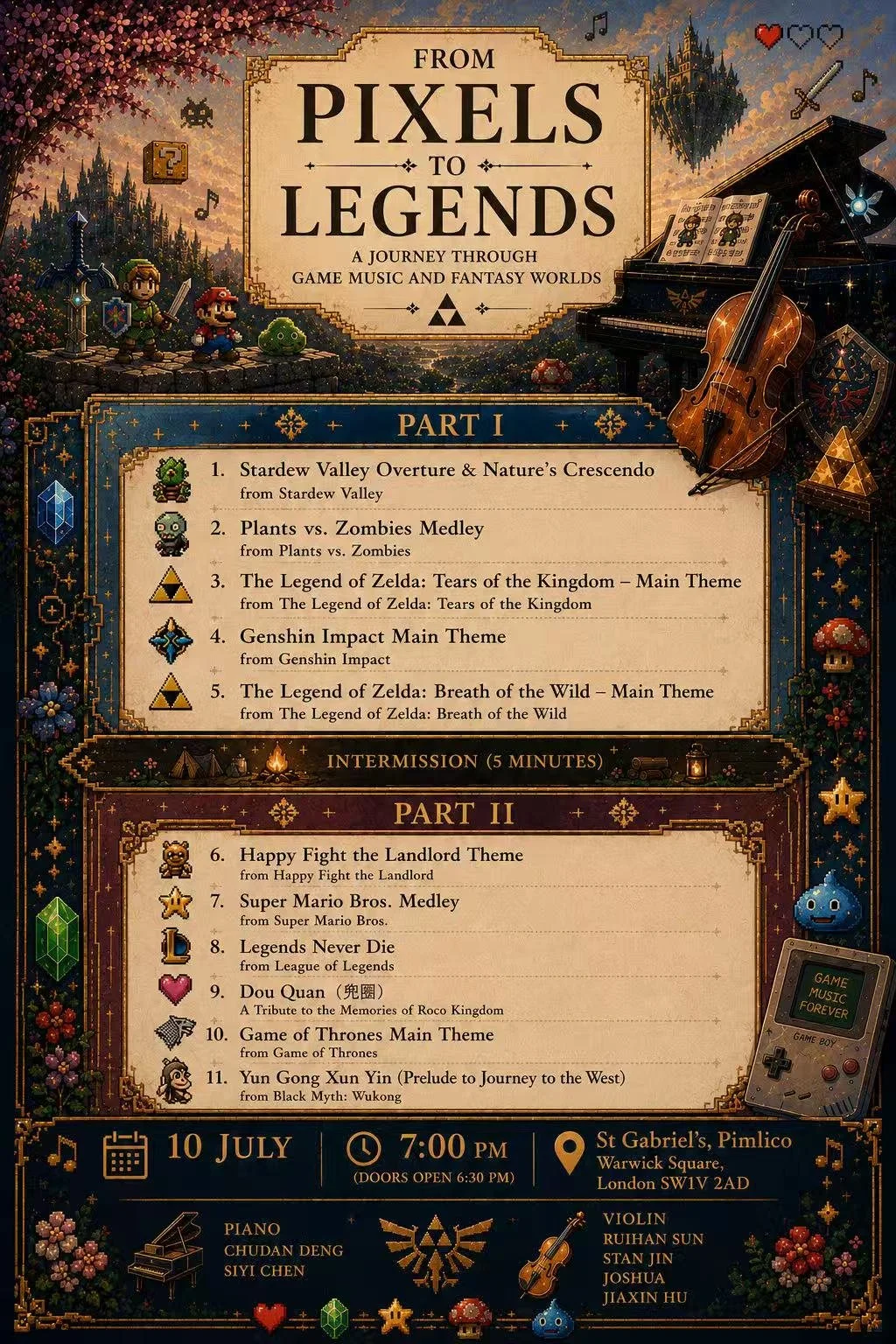 From Pixels to Legends -A Journey Through Game Music and Fantasy Worlds