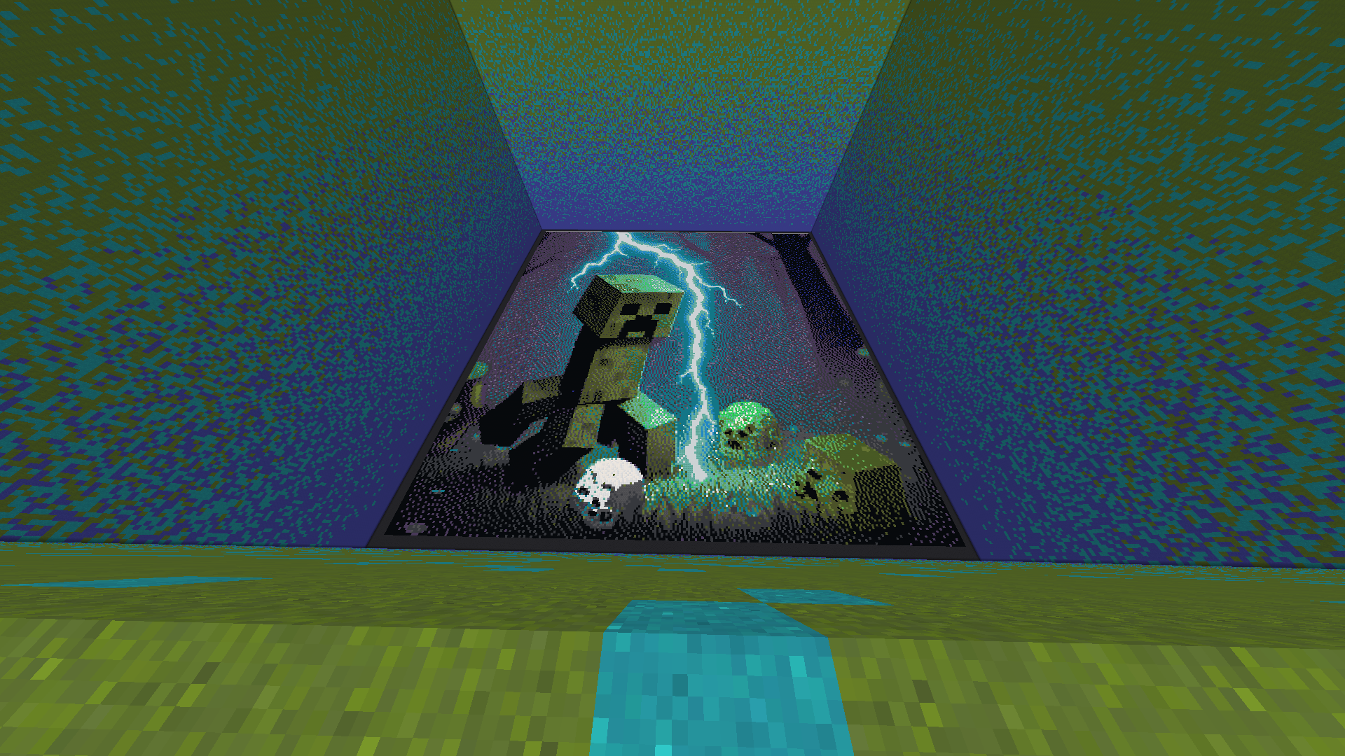 Charged Creeper Themed Perimeter Decoration