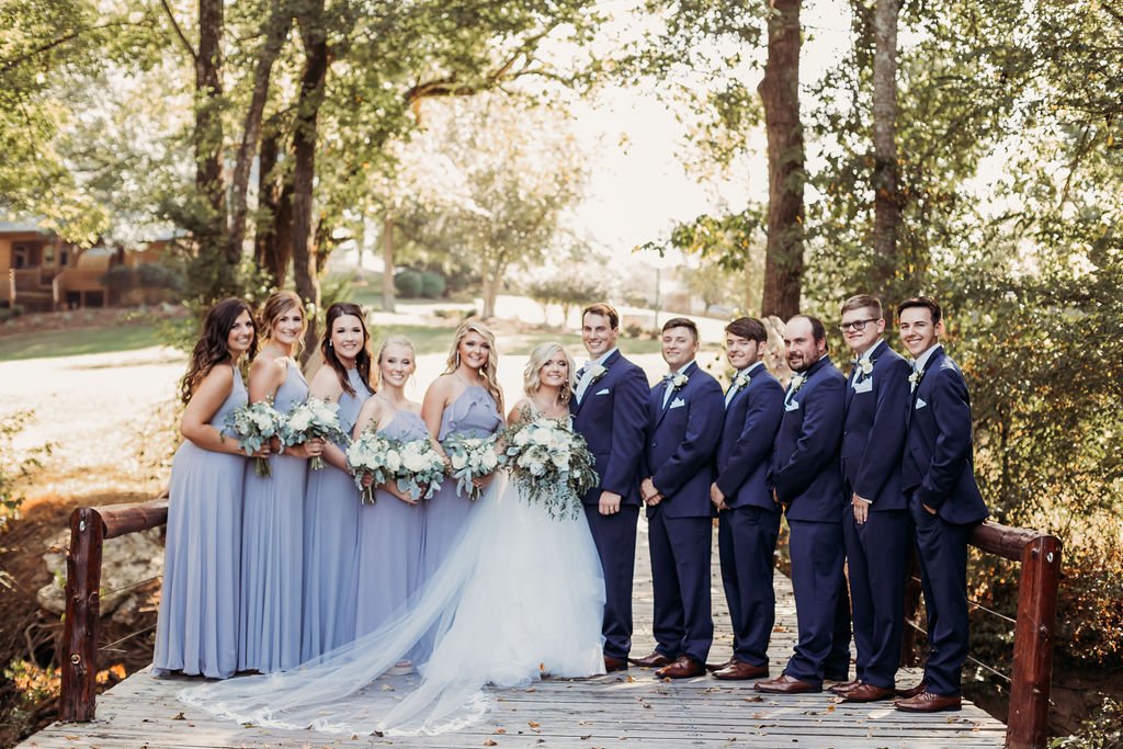 ocoee crest wedding venue rustic bridge bridal party photo.jpg