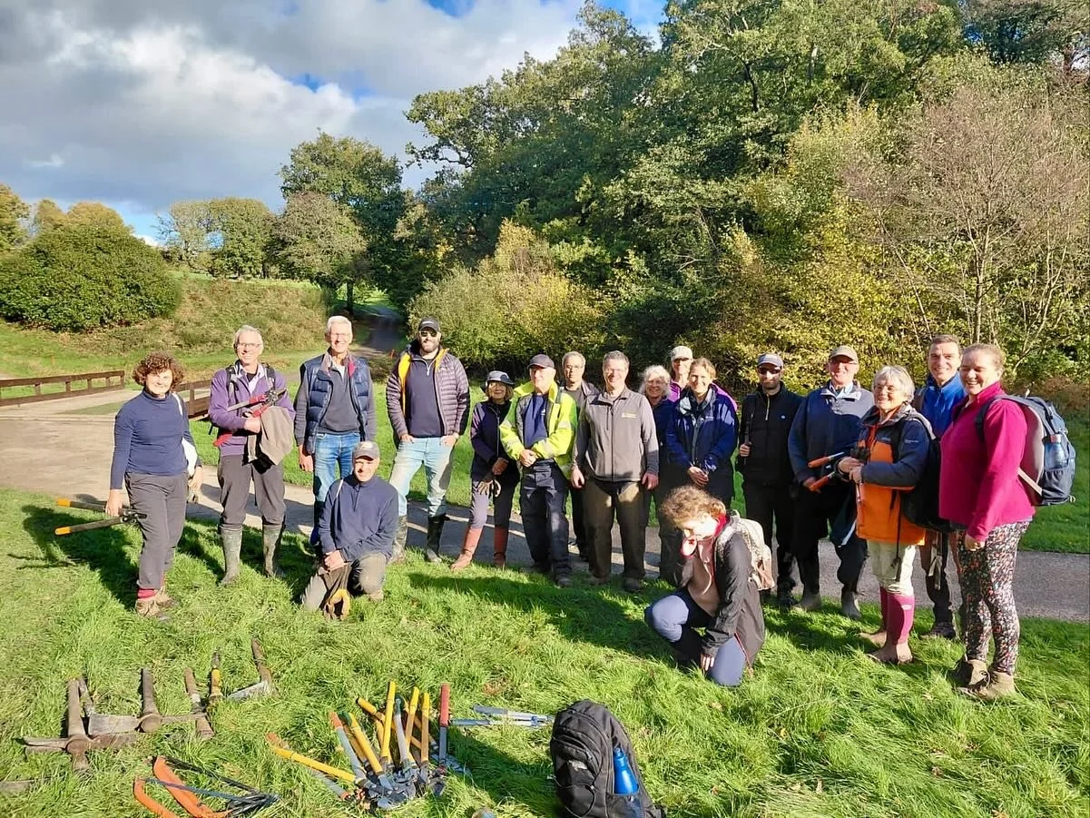 Last week, we welcomed a fantastic group of volunteers from the Sussex Wildlife Trust&rsquo;s &ldquo;Wilder Horsham District&rdquo; project and Nuthurst Parish Carbon Busters, in order to help clear invasive Rhododendron ponticum from the ancient woo
