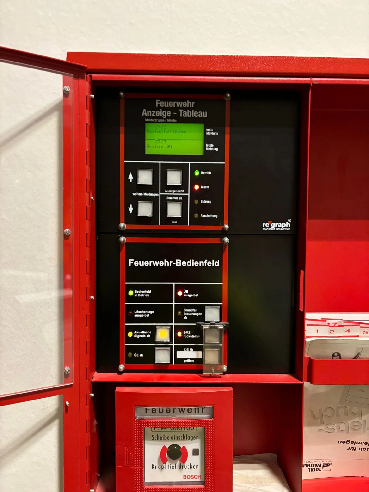 Ausgelöste Brandmeldeanlage