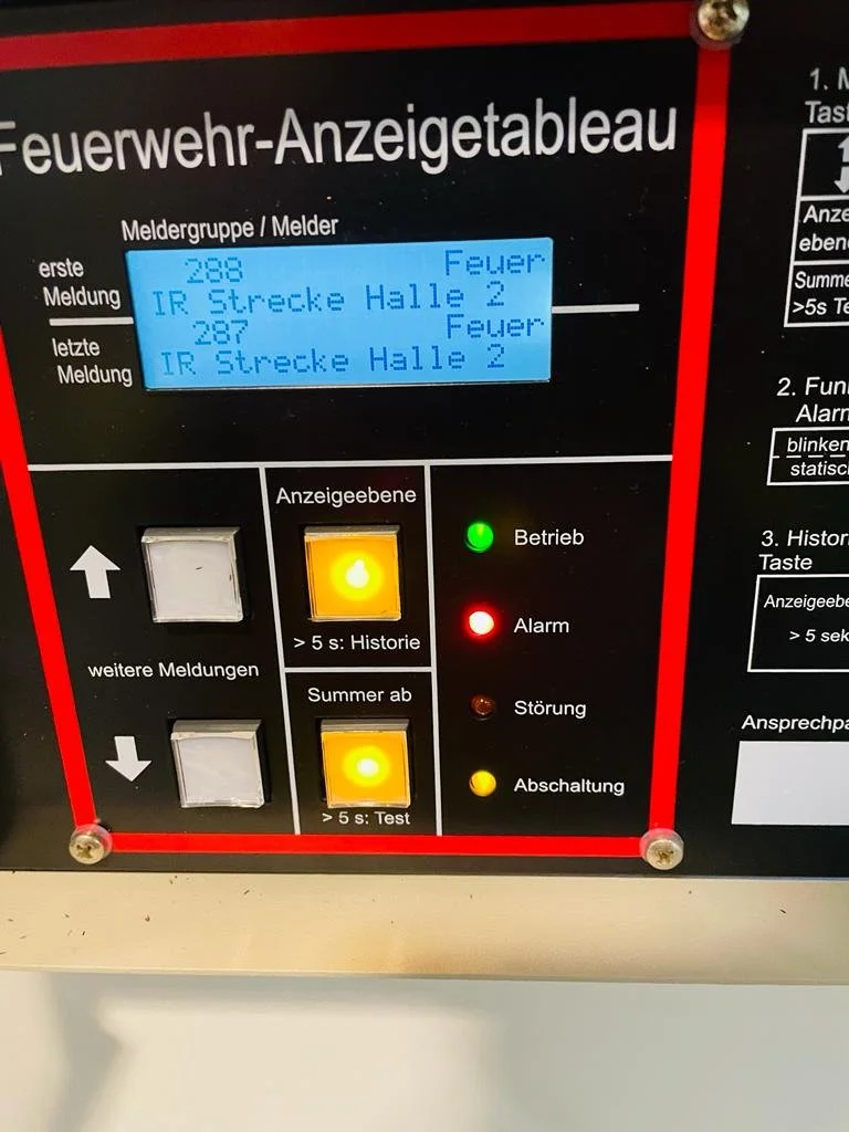 Ausgelöste Brandmeldeanlage