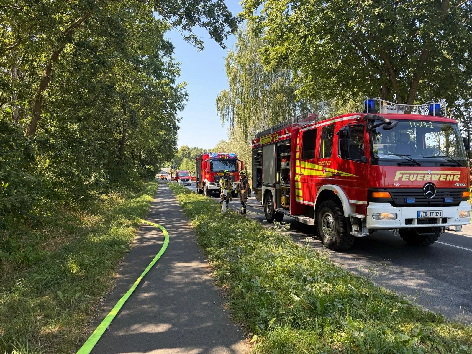 Flächenbrand an der Verdener Straße schnell unter Kontrolle