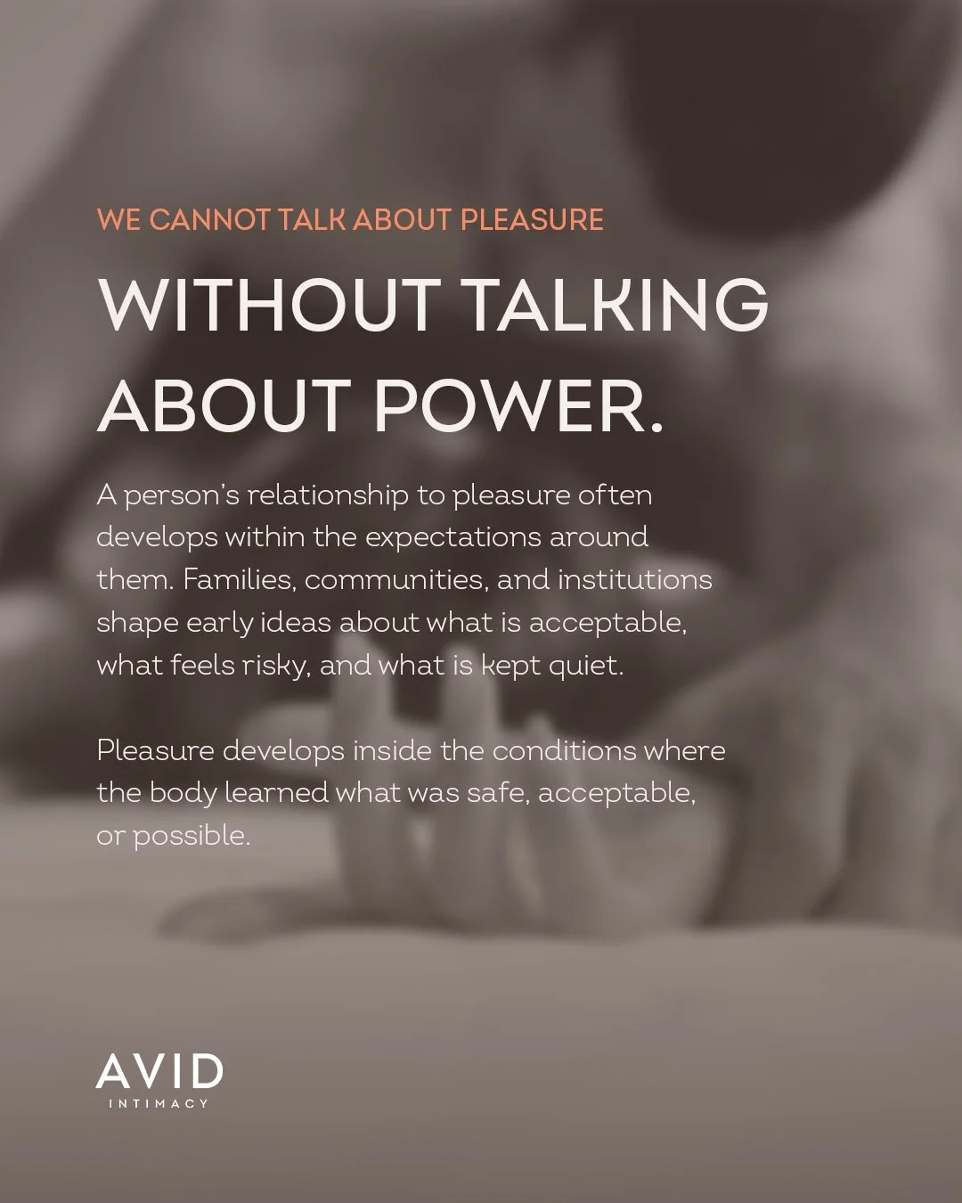 Many people think pleasure is about desire or technique.
But more often, it&rsquo;s shaped by the social world you grew up in.

Power, safety, gender, culture, and relationships teach the body how to respond&mdash;long before anyone ever says the wor