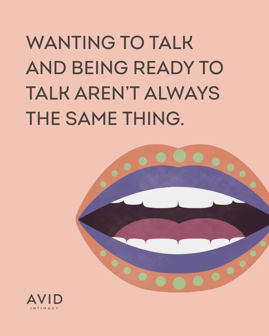Urgency often comes from care. It can be nerve-wracking when things feel unresolved in the relationships that matter most to us. 

But wanting to talk and being ready to talk aren&rsquo;t always the same thing.
Some conversations need steadier ground