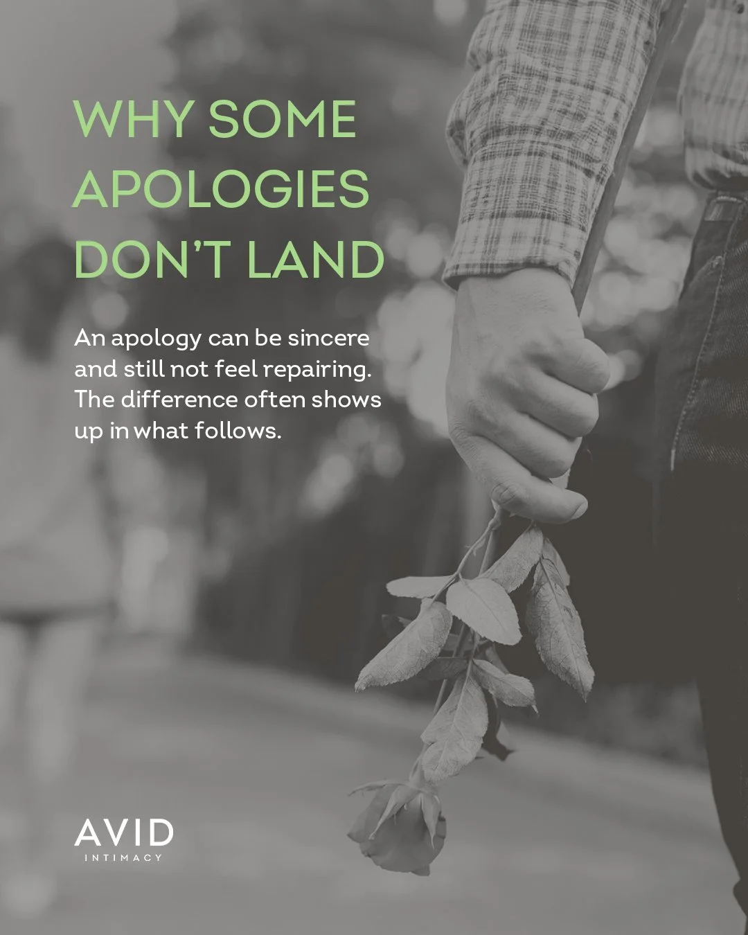 Apologies can open the door to repair. But trust is rarely rebuilt through a single statement.

Many people aren&rsquo;t looking for better wording. They&rsquo;re looking for accountability, steadiness, and change over time. When apologies don&rsquo;