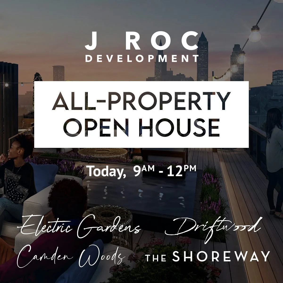 Join us TODAY, 9am-Noon to explore all of our J ROC Properties.  Take advantage of open house specials at each of our properties. RSVP here: https://www.eventbrite.com/e/open-house-j-roc-properties-tickets-1048863287327?aff=oddtdtcreator