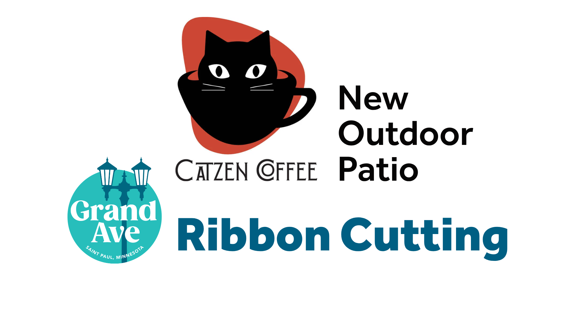 Catzen Coffee Outdoor Patio Ribbon Cutting