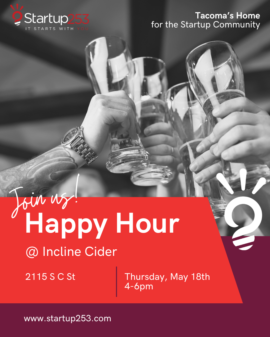 Happy Hour for Tacoma Startups and Entrepreneurs