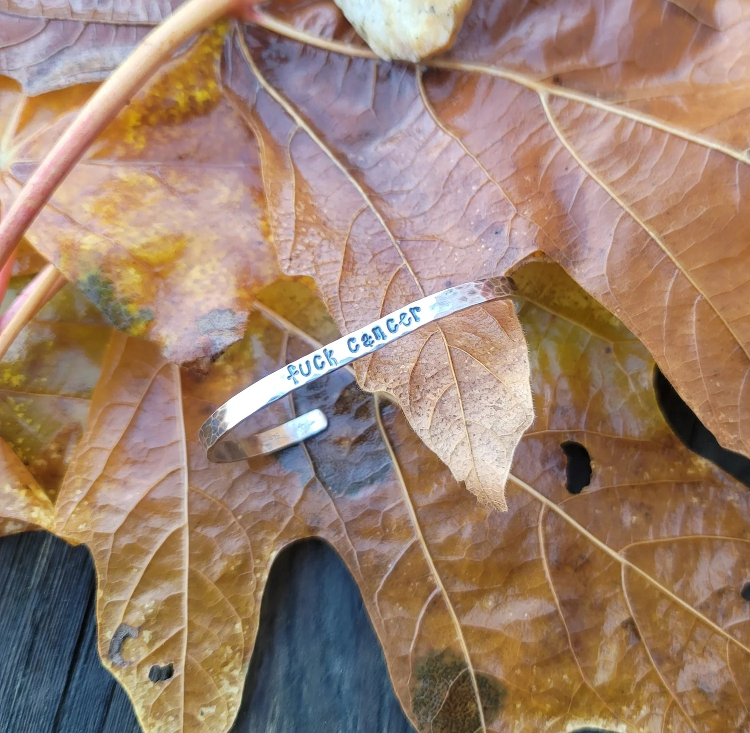 Fuck Cancer Cuff — DANG BRAVE GIRL