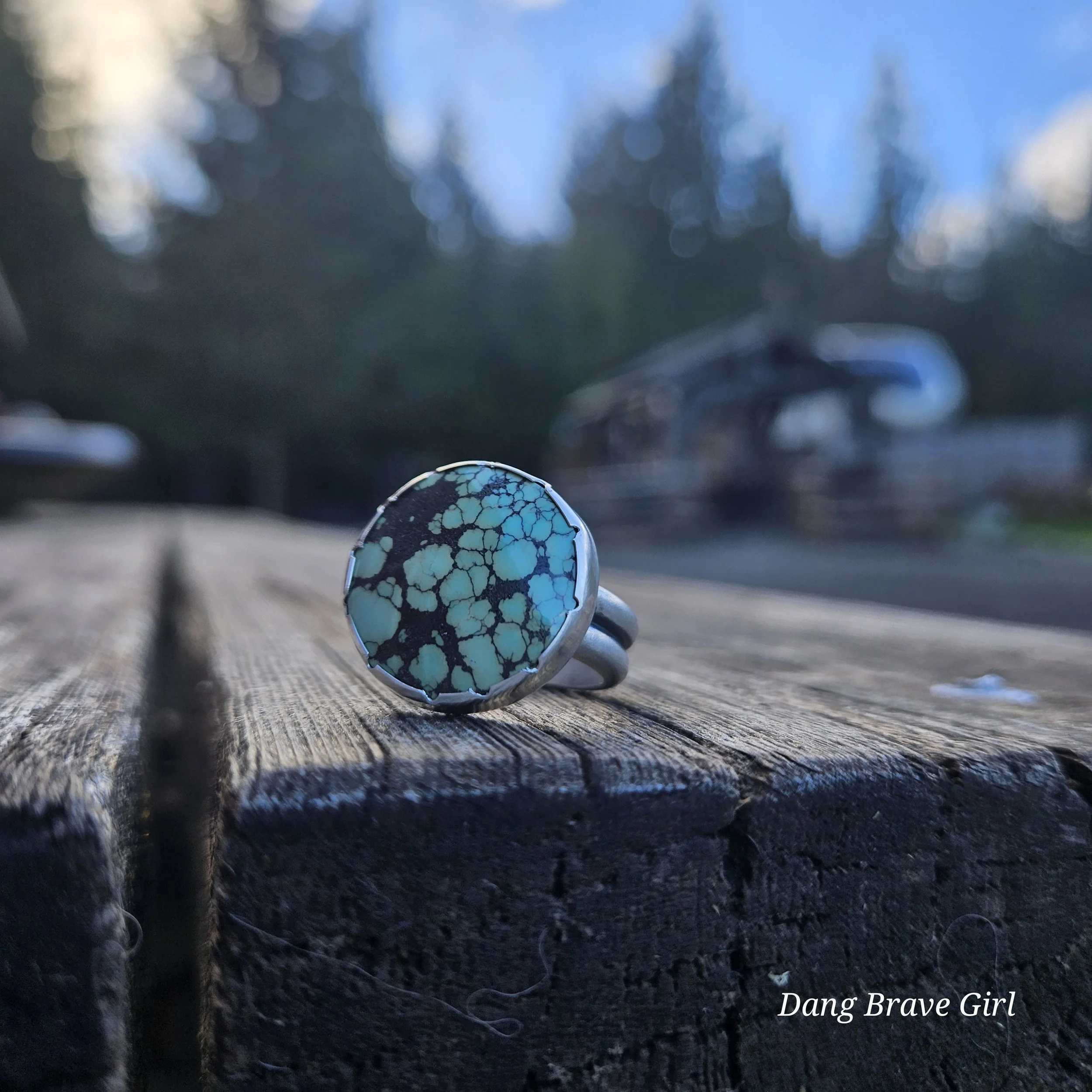 Treasure Mountain Turquoise Ring Size 9