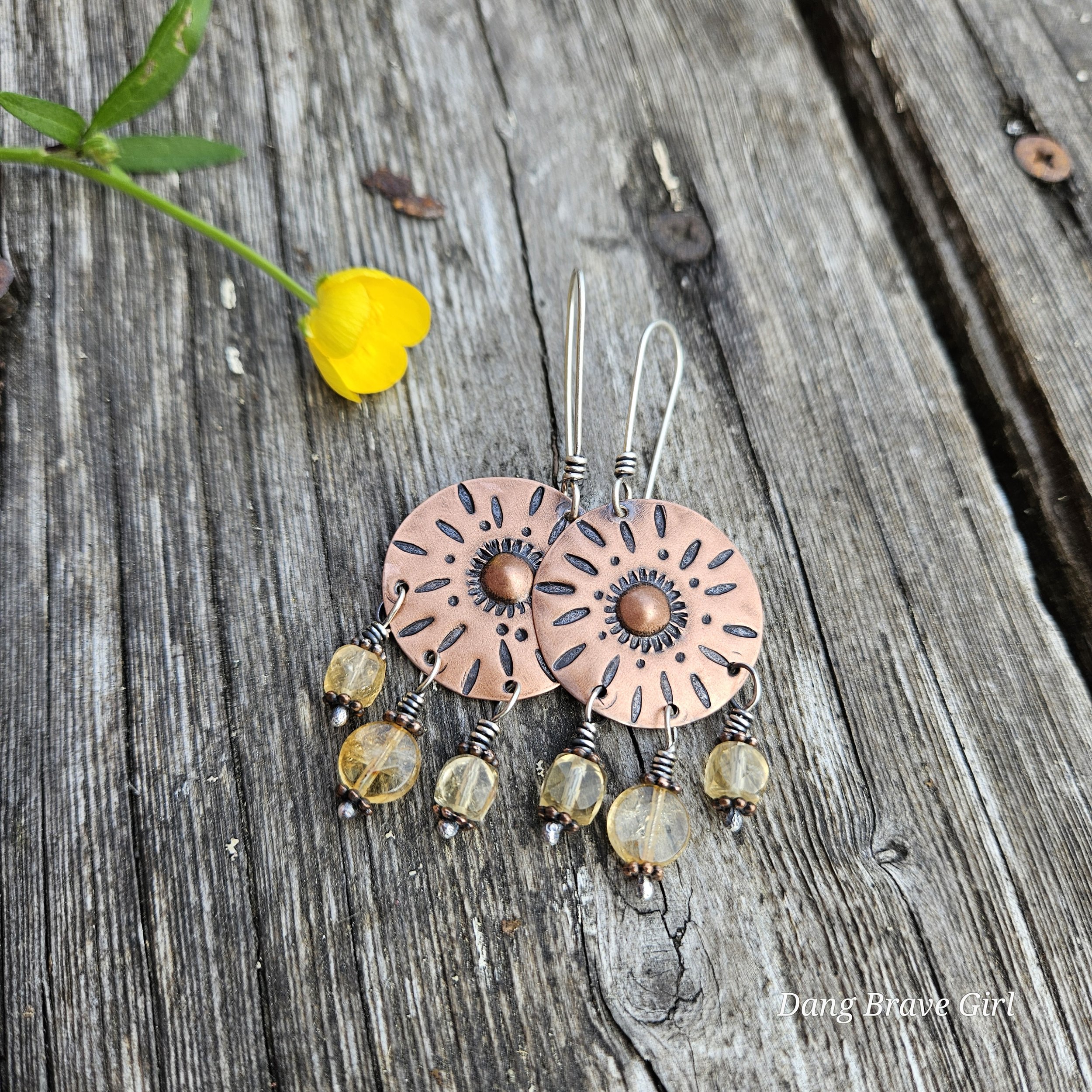 Sunny Citrine Dangles