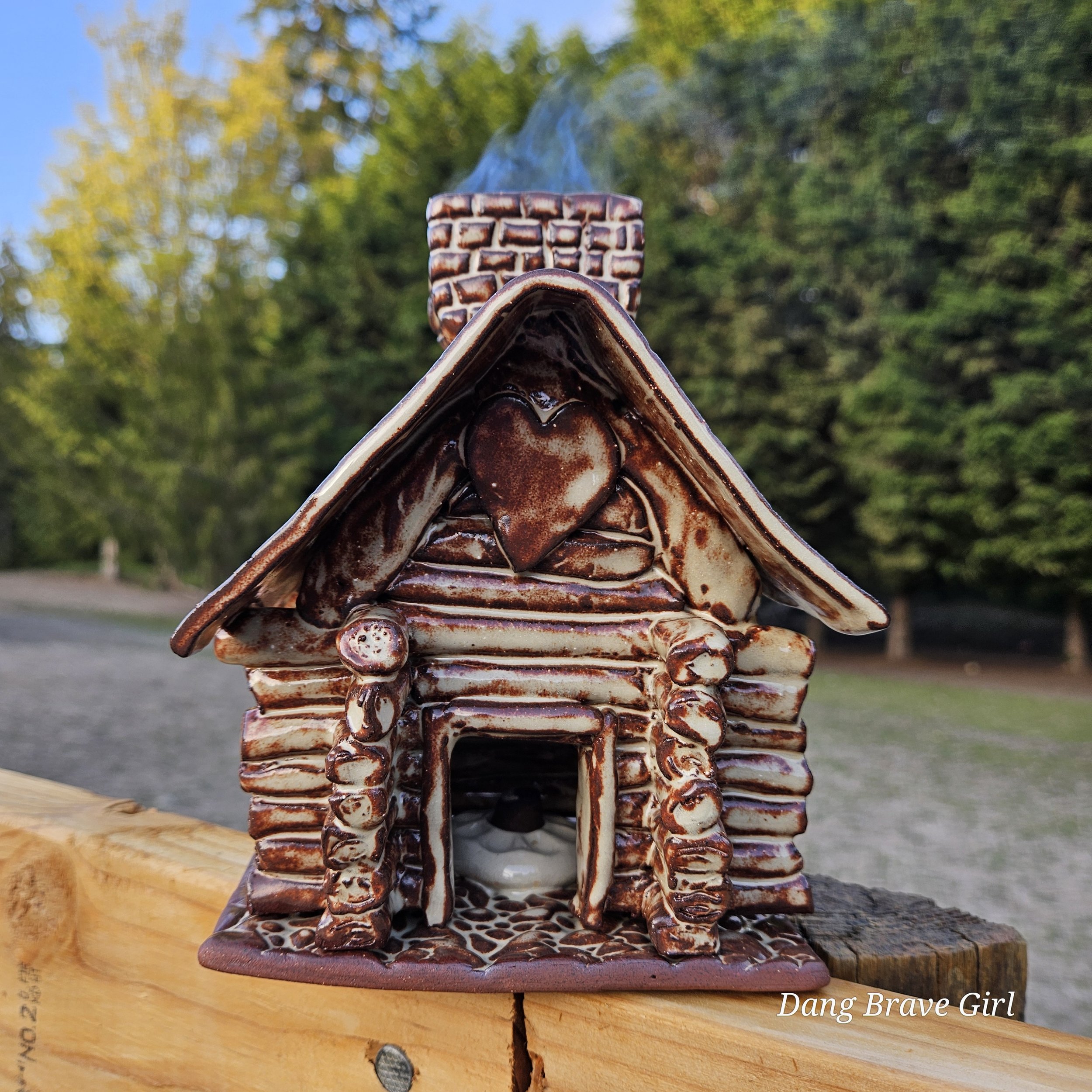 Log Cabin Incense Burner