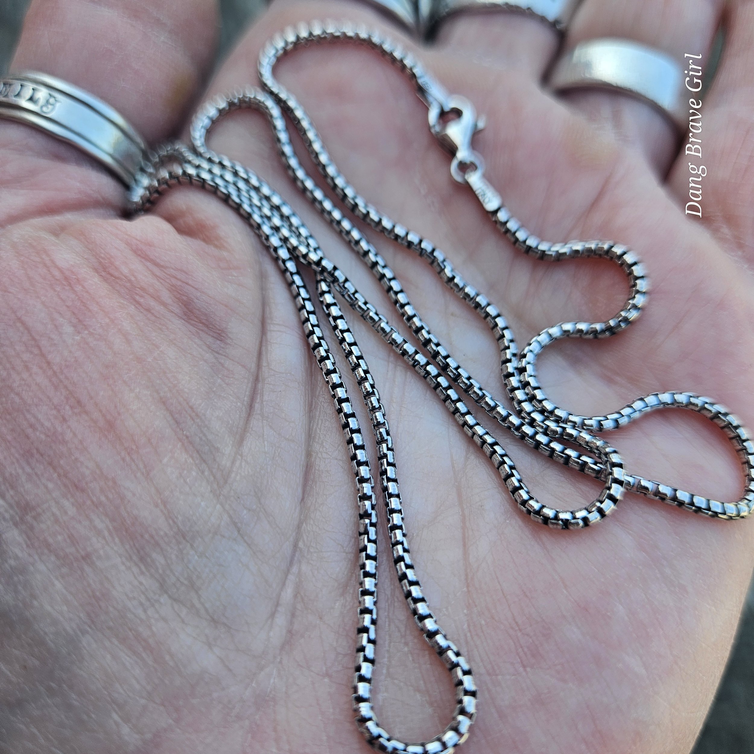 Sterling Silver Box Chain 20"