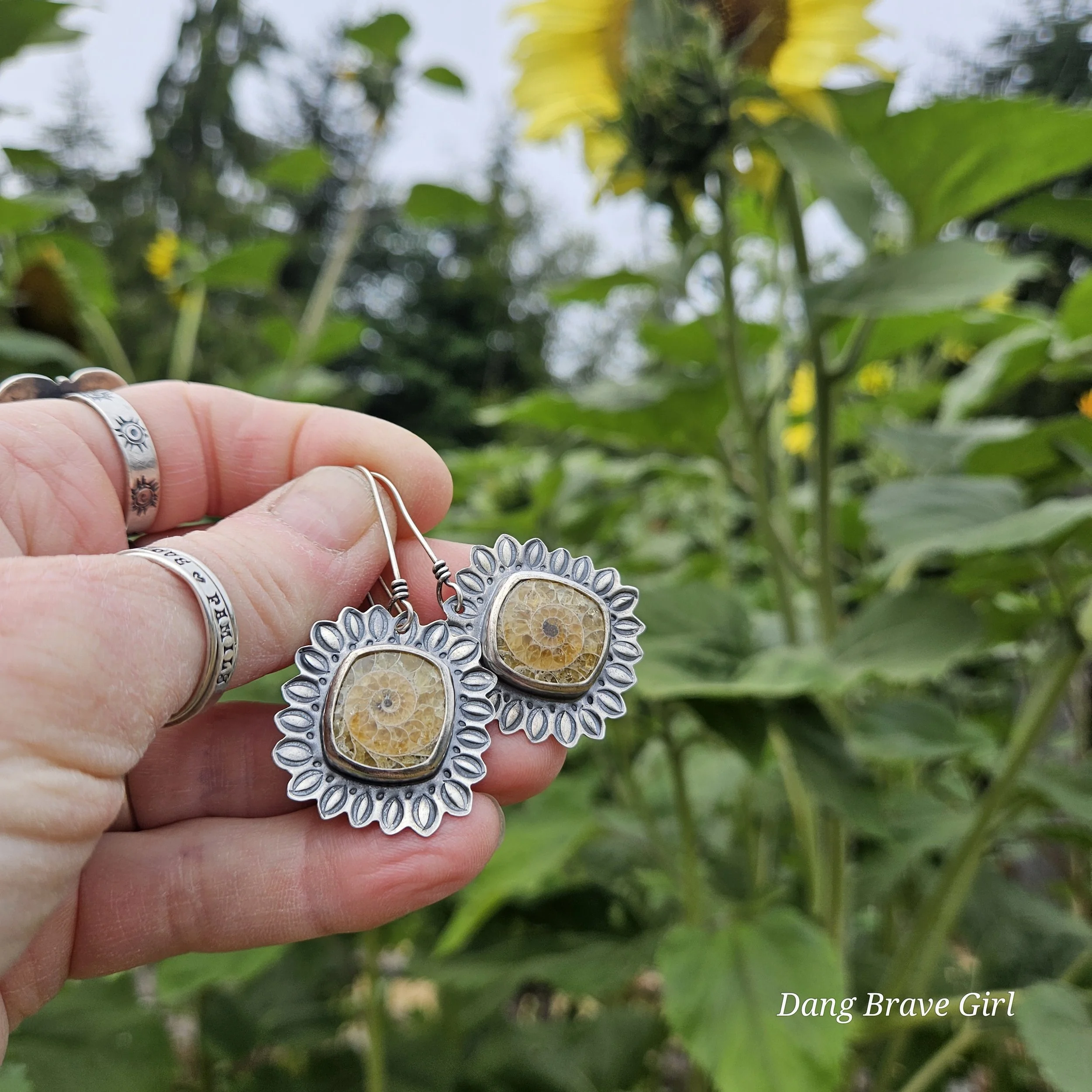 sunflower earrings