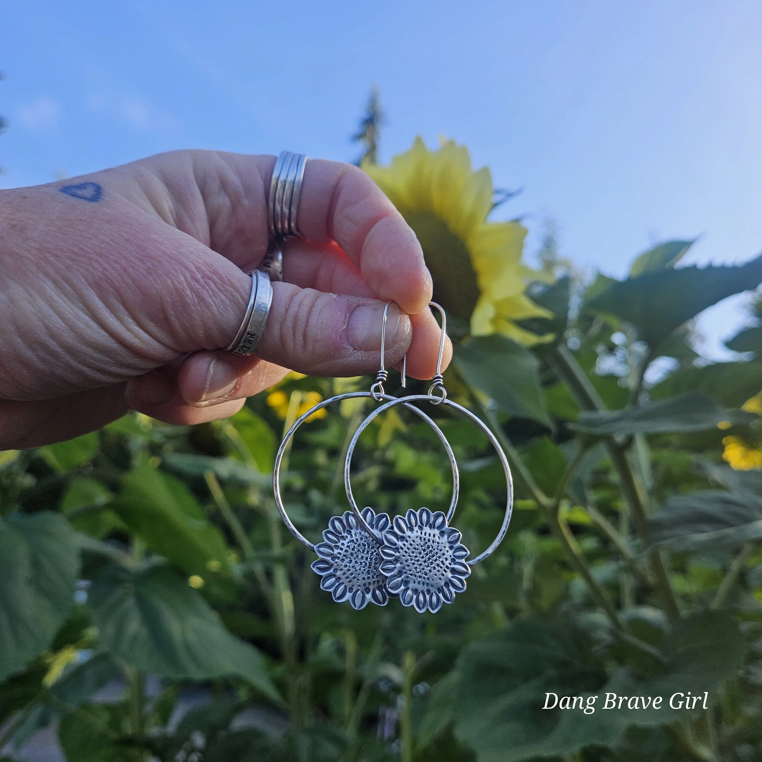 sunflower earrings