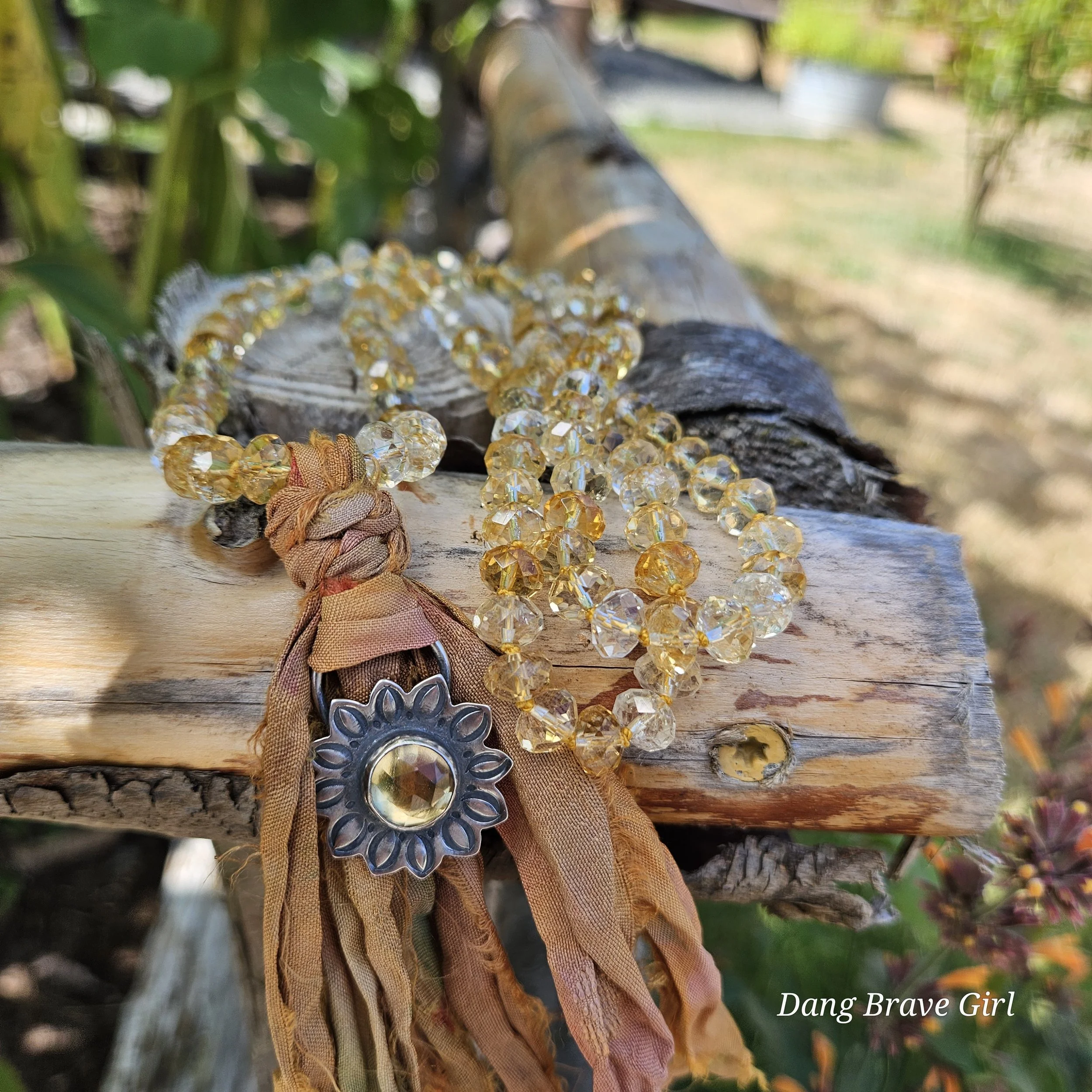 citrine gemstone mala