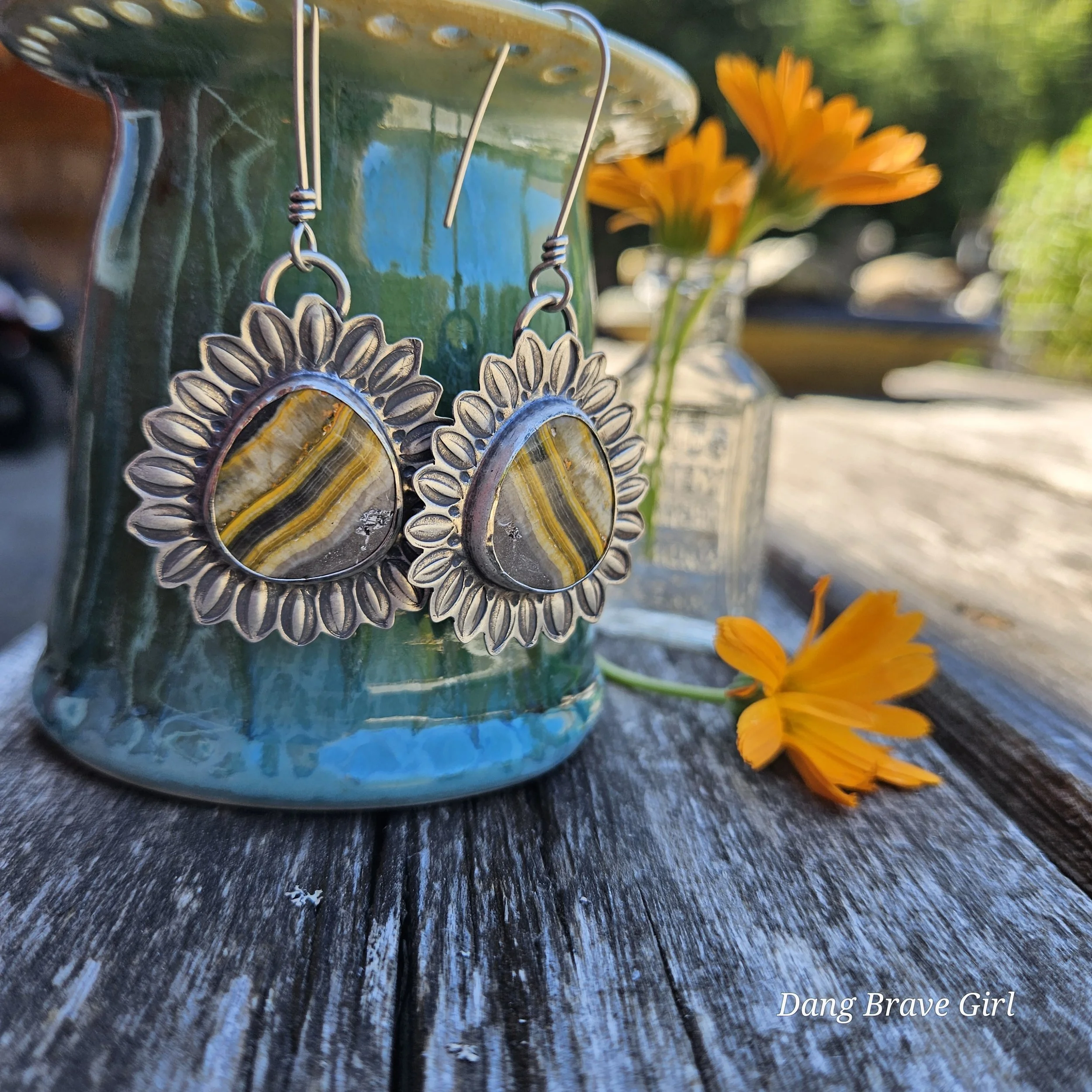 bumblebee jasper earrings