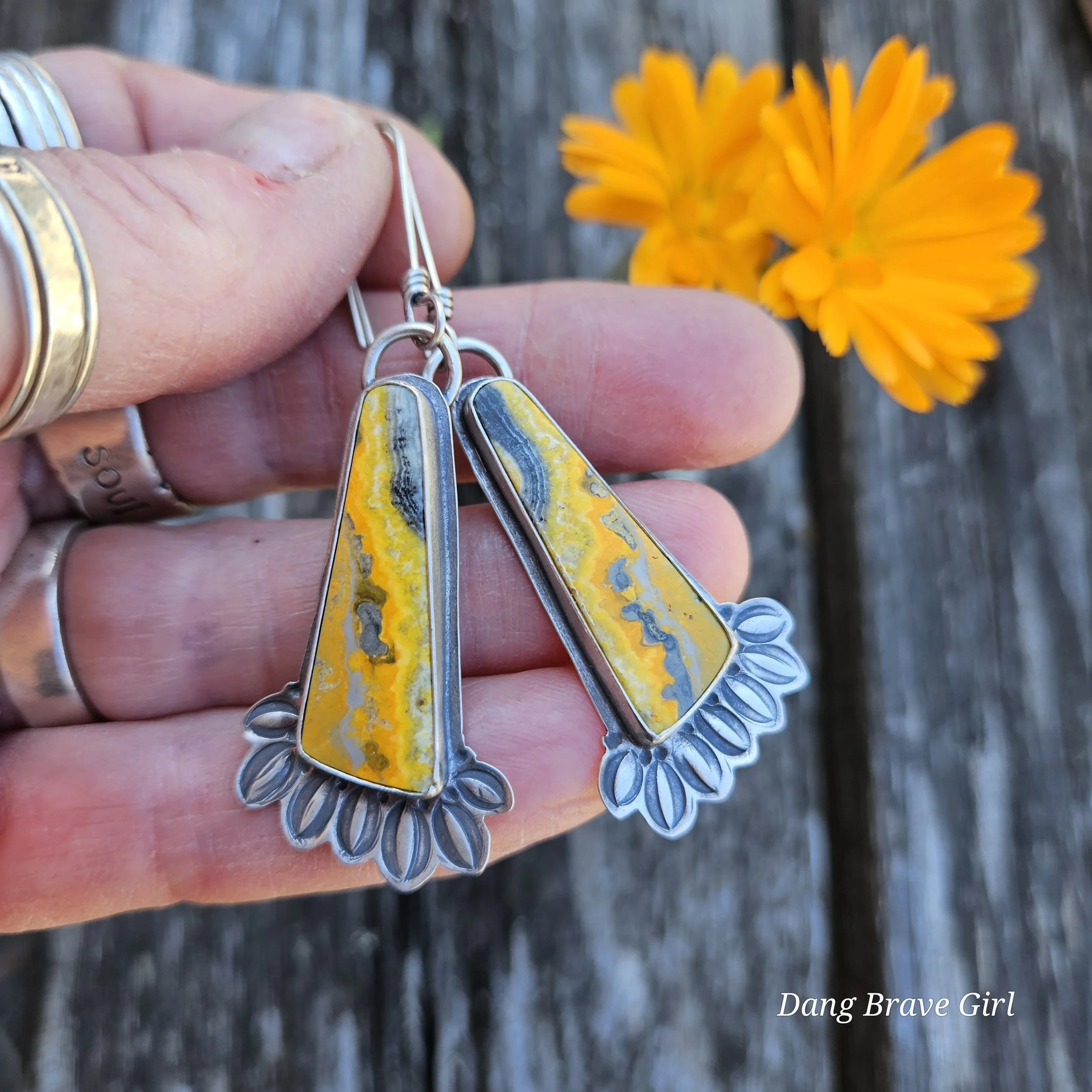 bumblebee jasper earrings