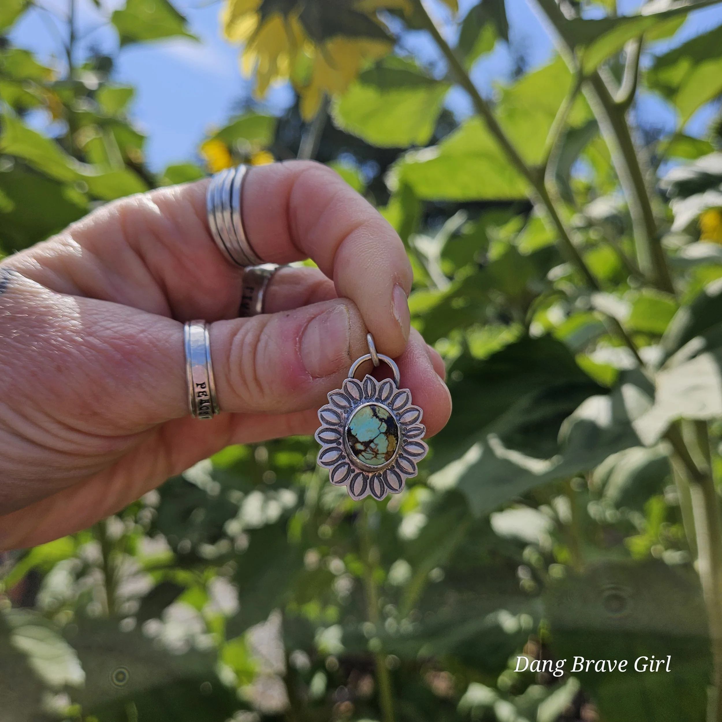sunflower pendant