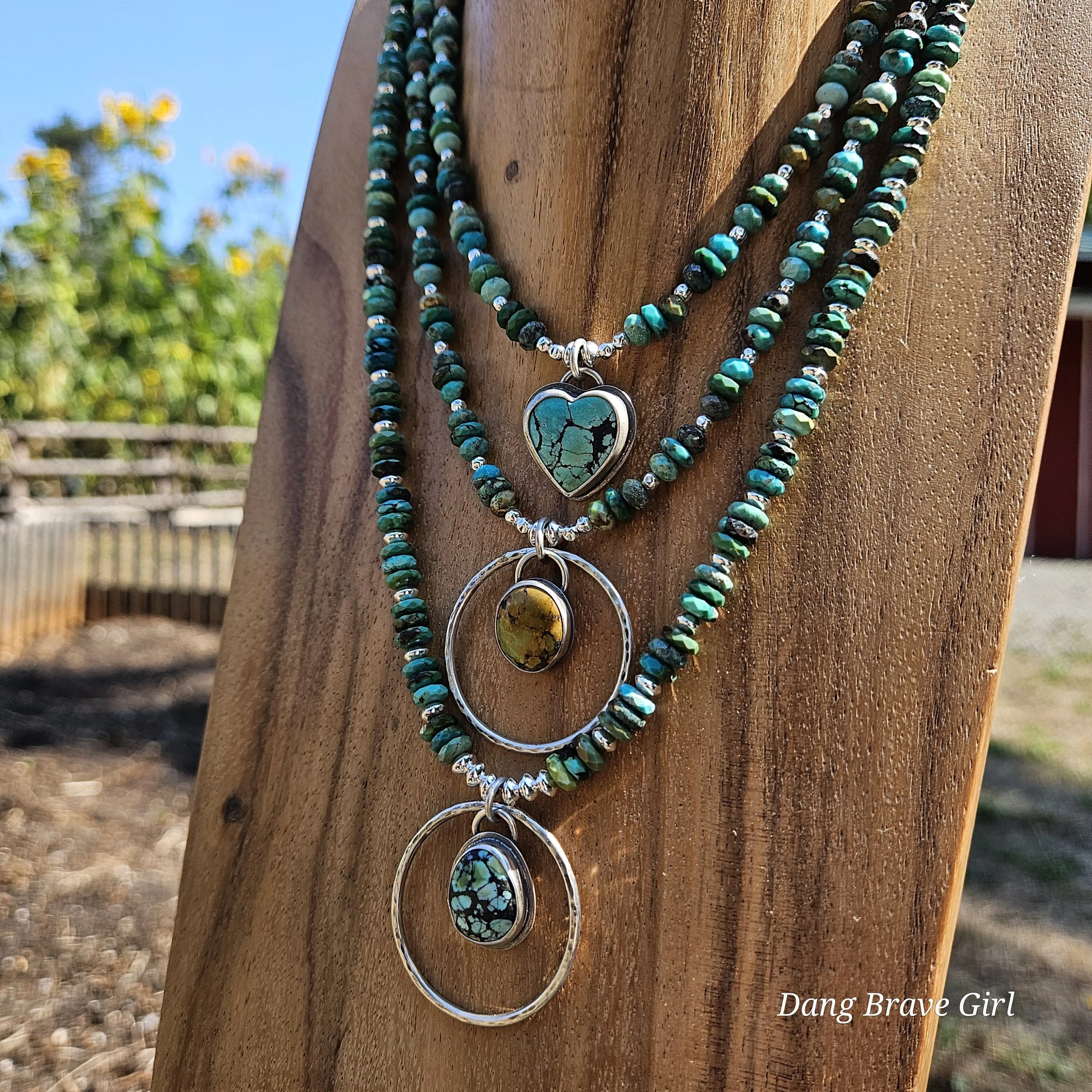 turquoise beaded necklaces by dang brave girl
