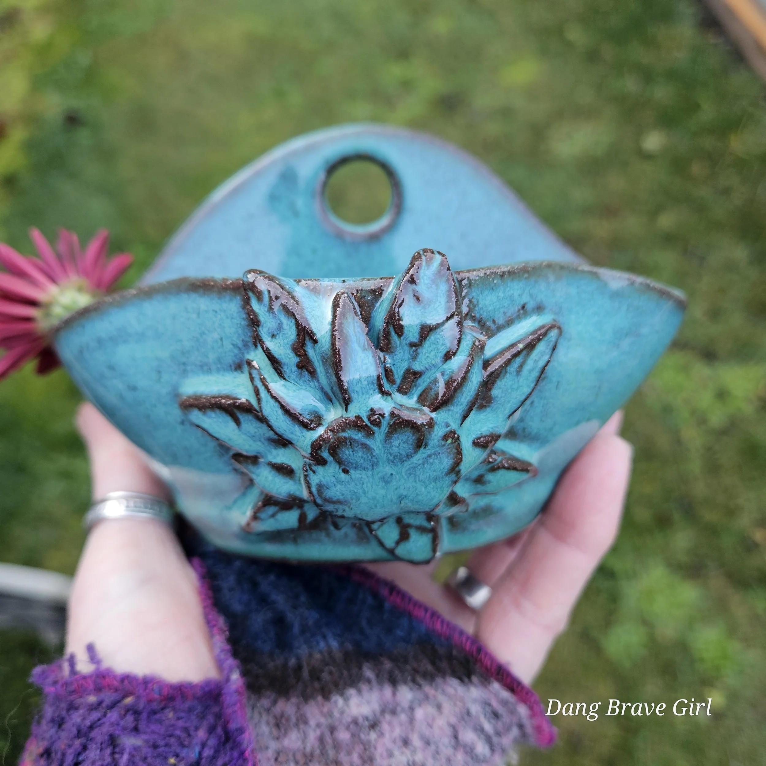 Sunflower Wall Hanger Planter - Listing for 1 Smaller Size