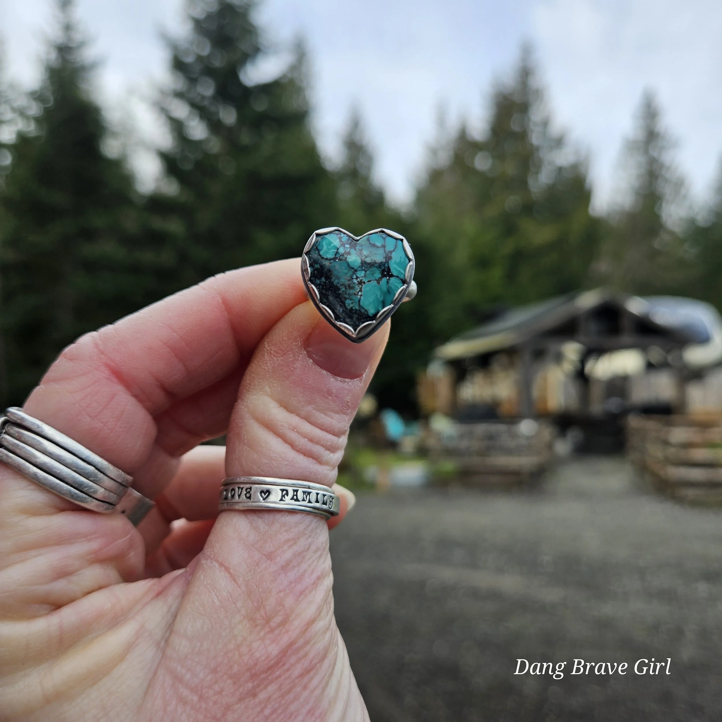 turquoise heart ring