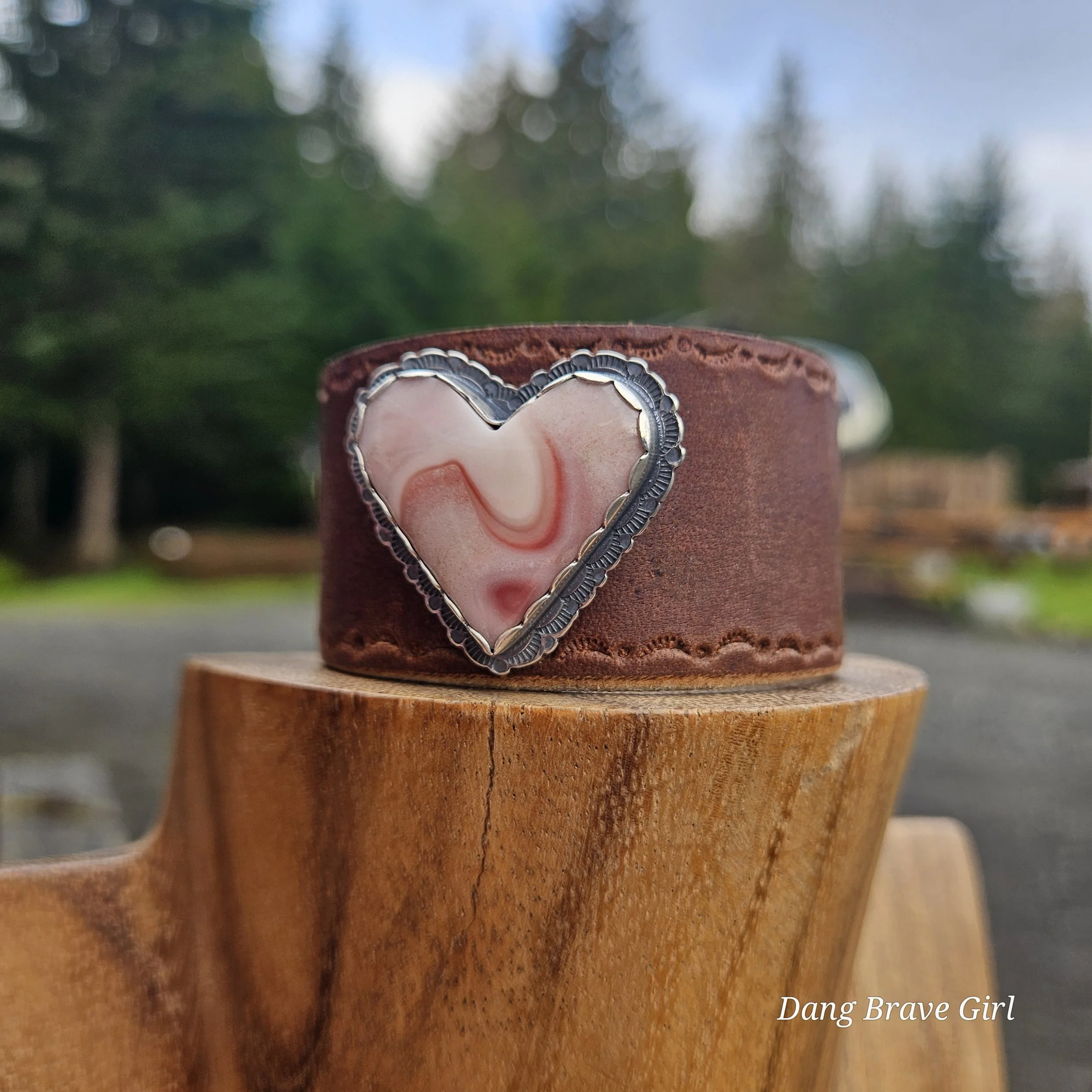 Love Is In the Air Leather Cuff