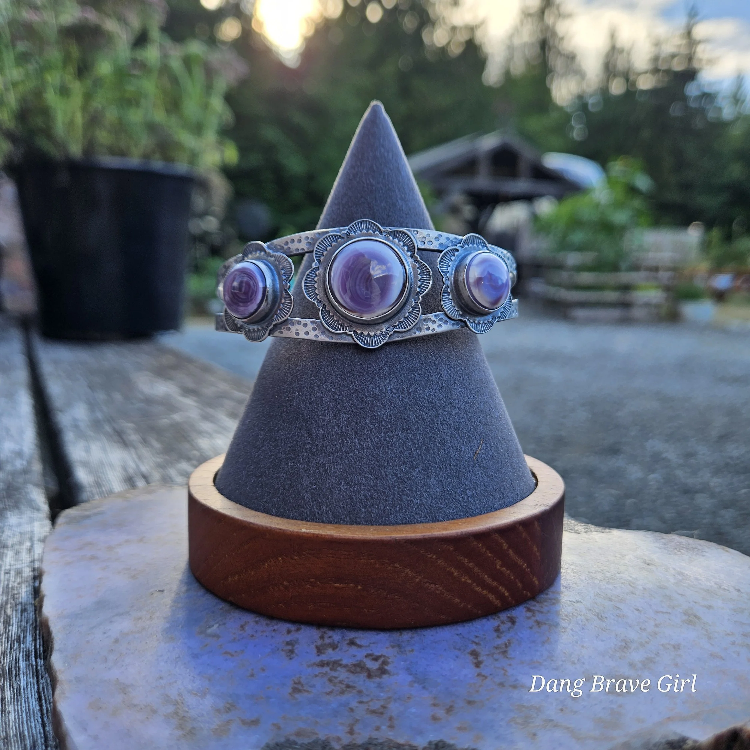 wampum flower cuff