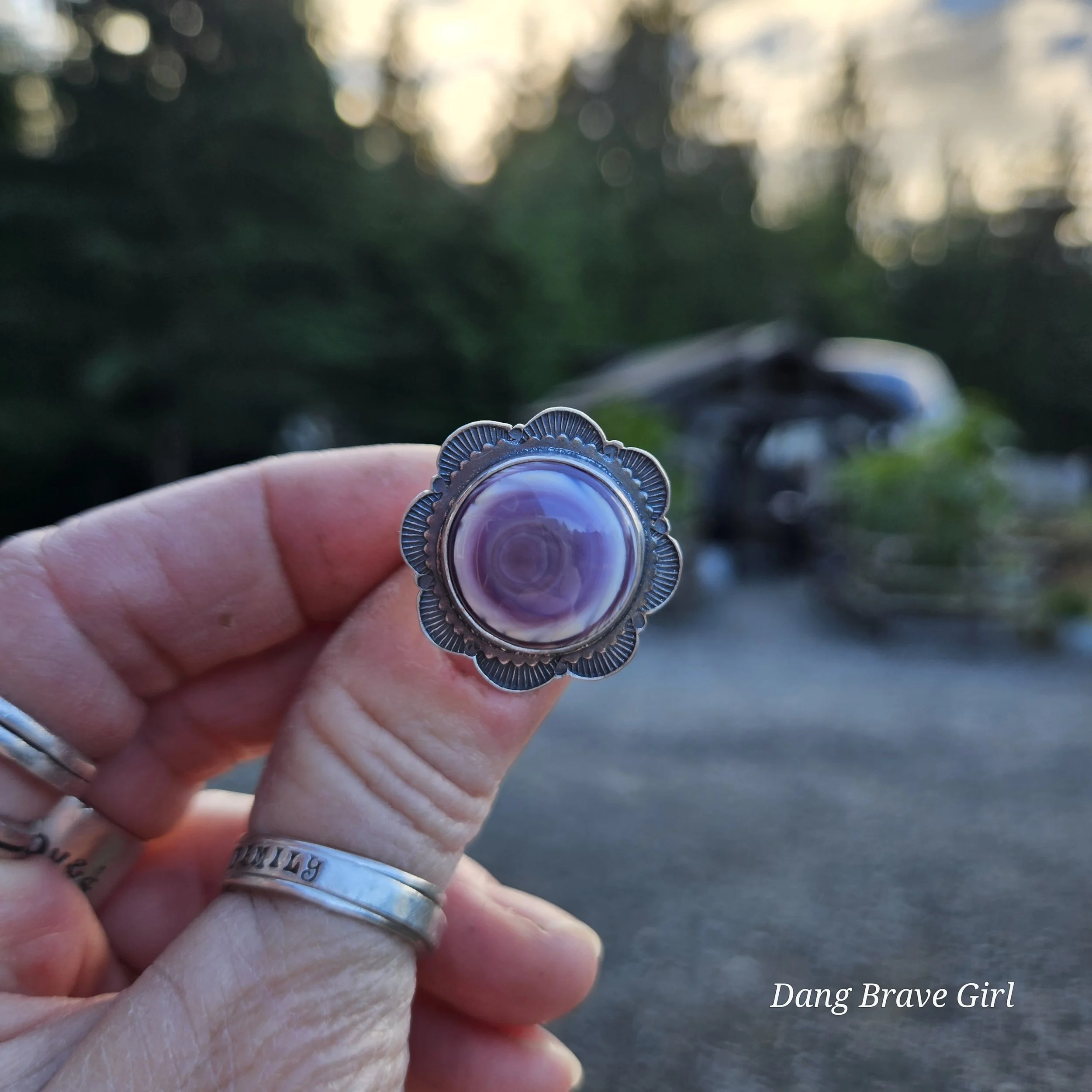 wampum flower ring