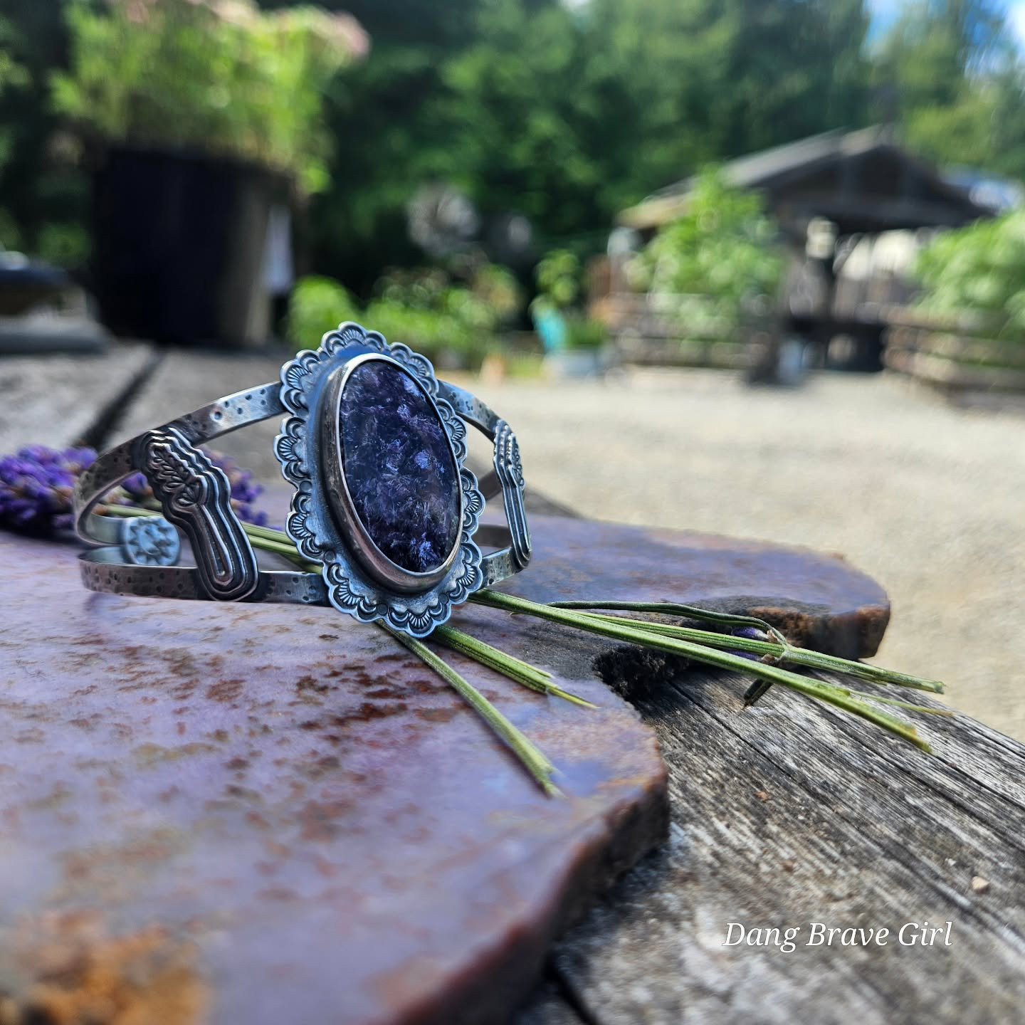 The time to bloom is now....

This bold and beautiful cuff has a story. 
If it looks vaguely familiar, that's because you've seen it before in the previous Lavender Collection. 
It didn't find it's home immediately after the Collection released so I 