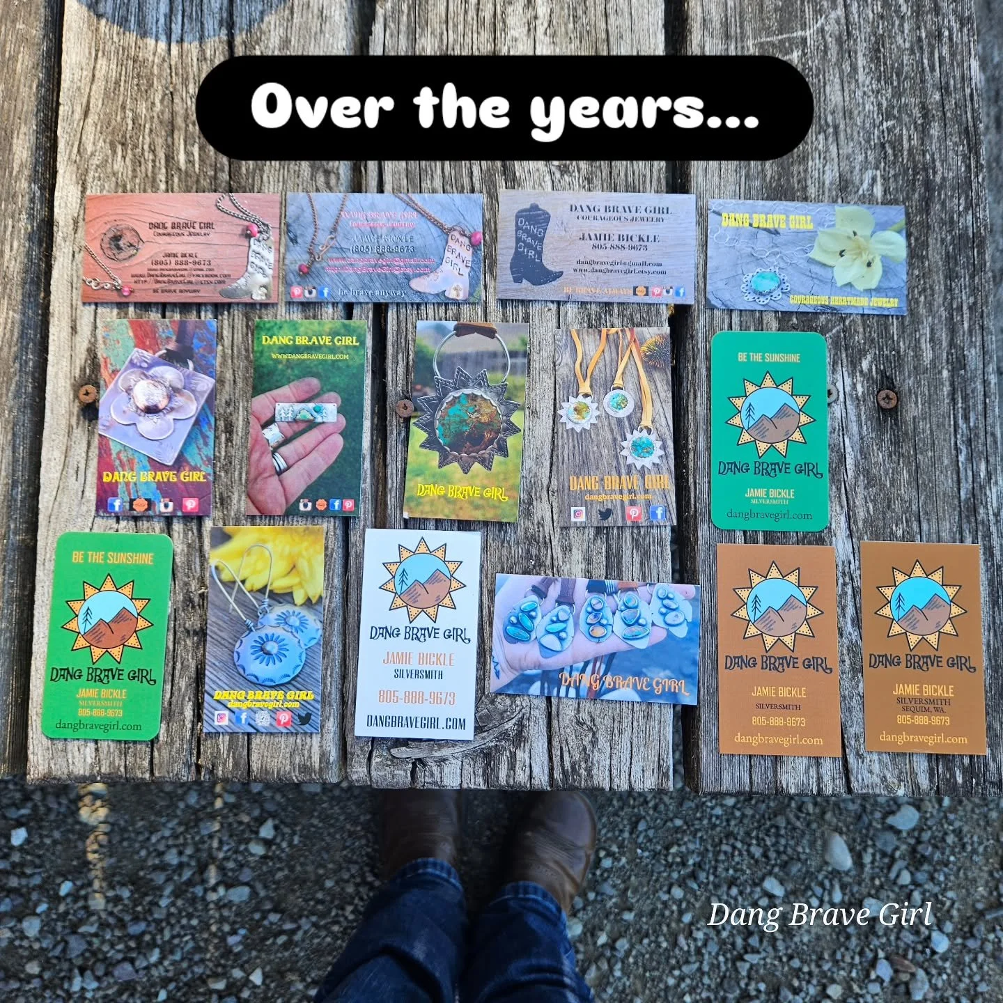 It seems like I need to order a new box of business cards every year so I usually take the time to give them a little update.... sometimes I love the new design so much I use it a second year.... and other times I change it all. The backs aren't show