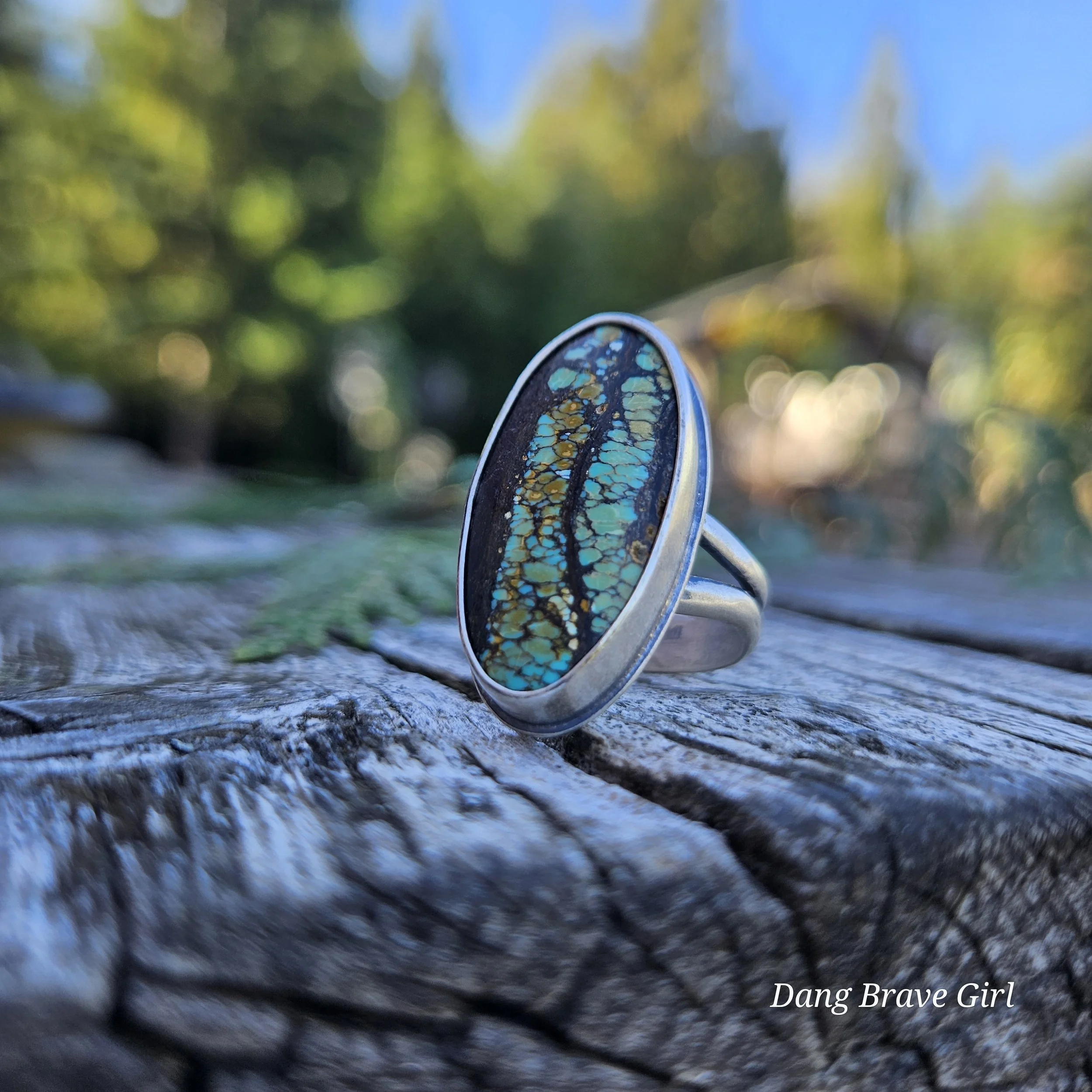 Tree Bark Ring Size 8