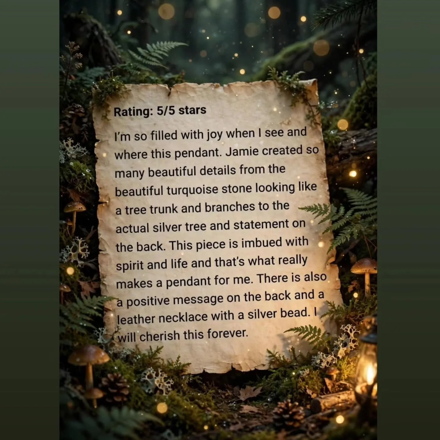 Thank you Morgan 💚....
And thank you to all of you that take the extra time to send notes, write reviews, offer a kind word and some love. It really does make a difference. 

Blessings and much gratitude, 
Jamie