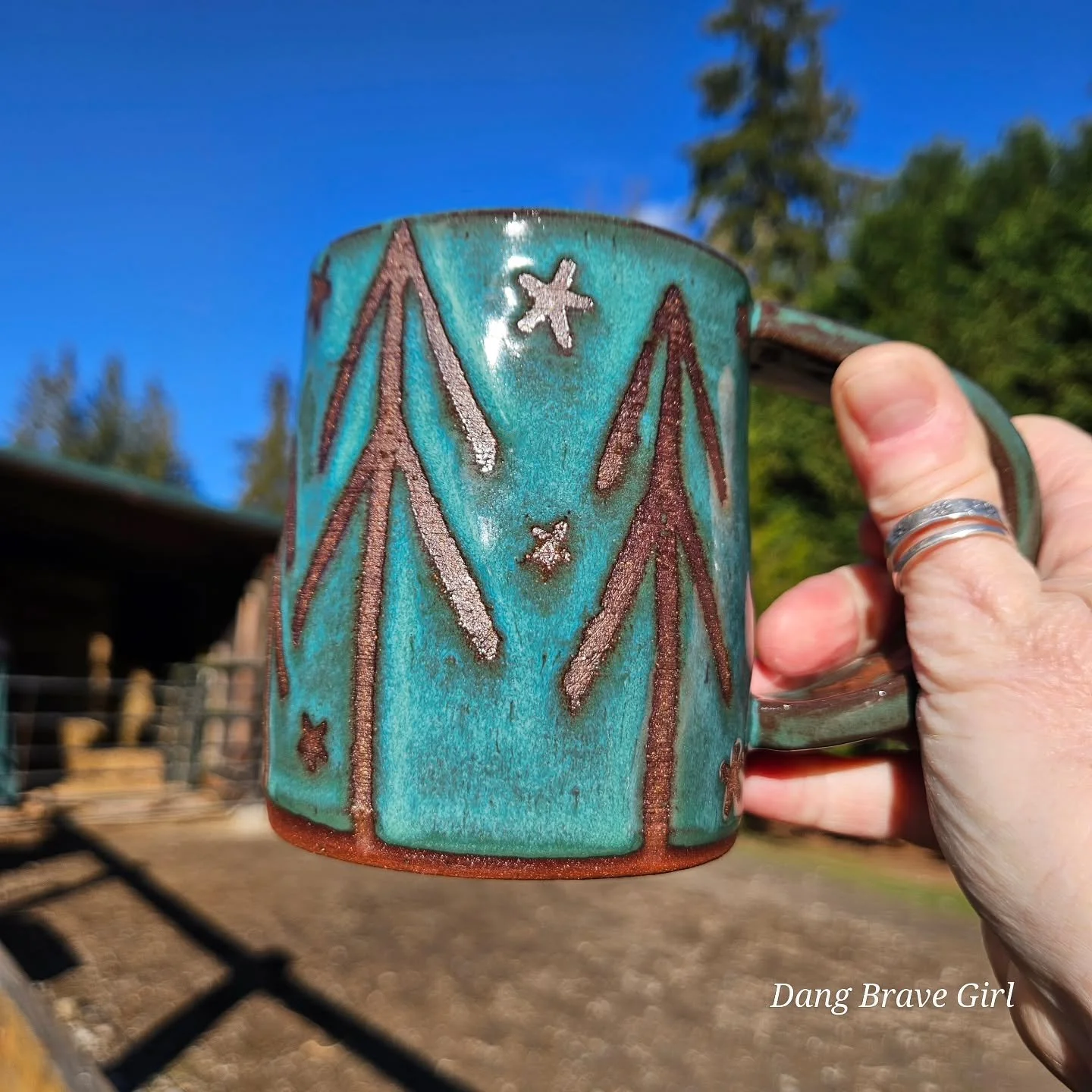 How about some tree mugs to go with some tree jewelry? The first batch, fresh out of the kiln, from the DBH, is going to be ready this week! 

We are excited for this time of year, when he has a few months to create in his studio and share his cool, 