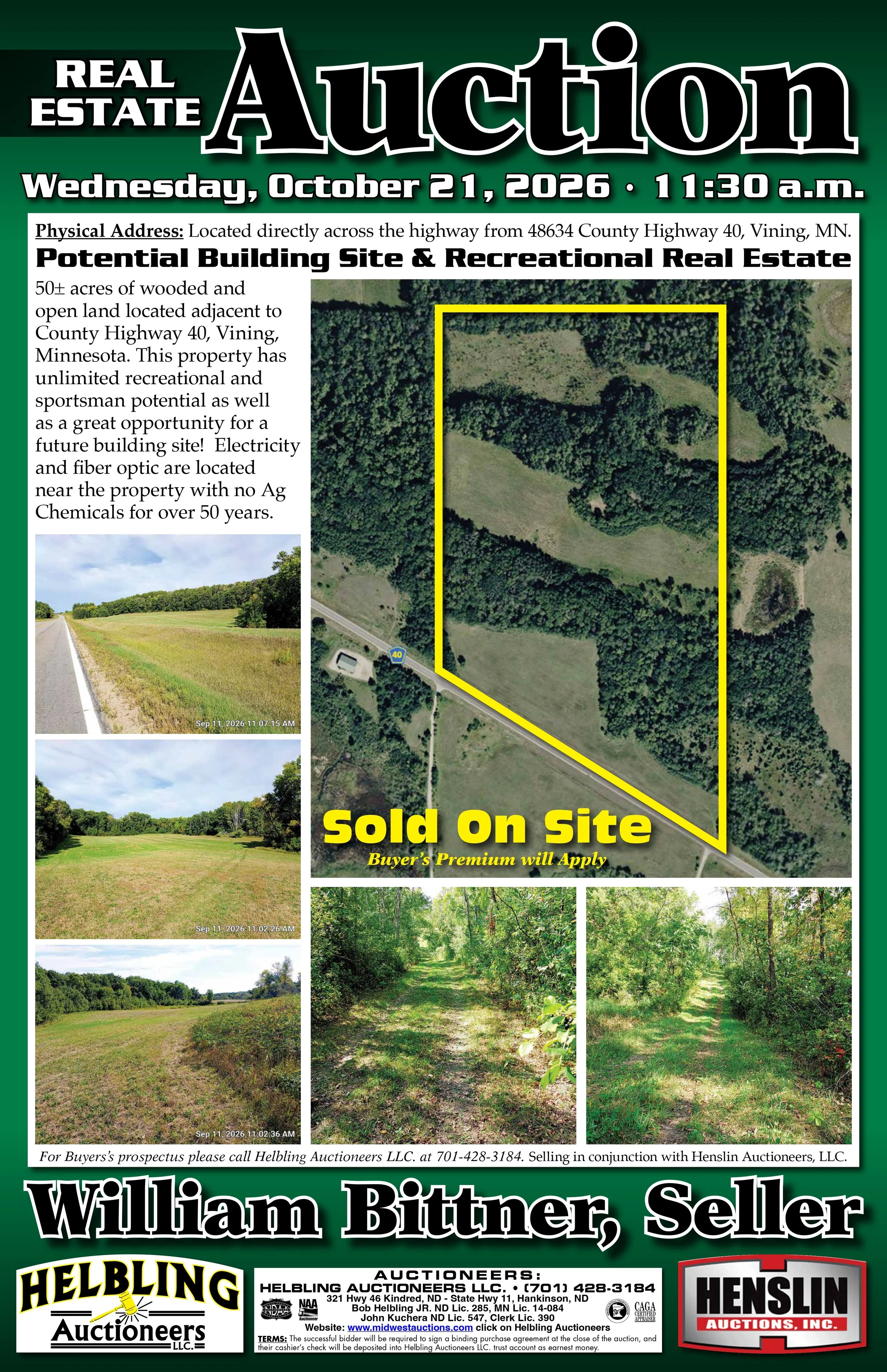 Land Auction 50+ Wooded Acres