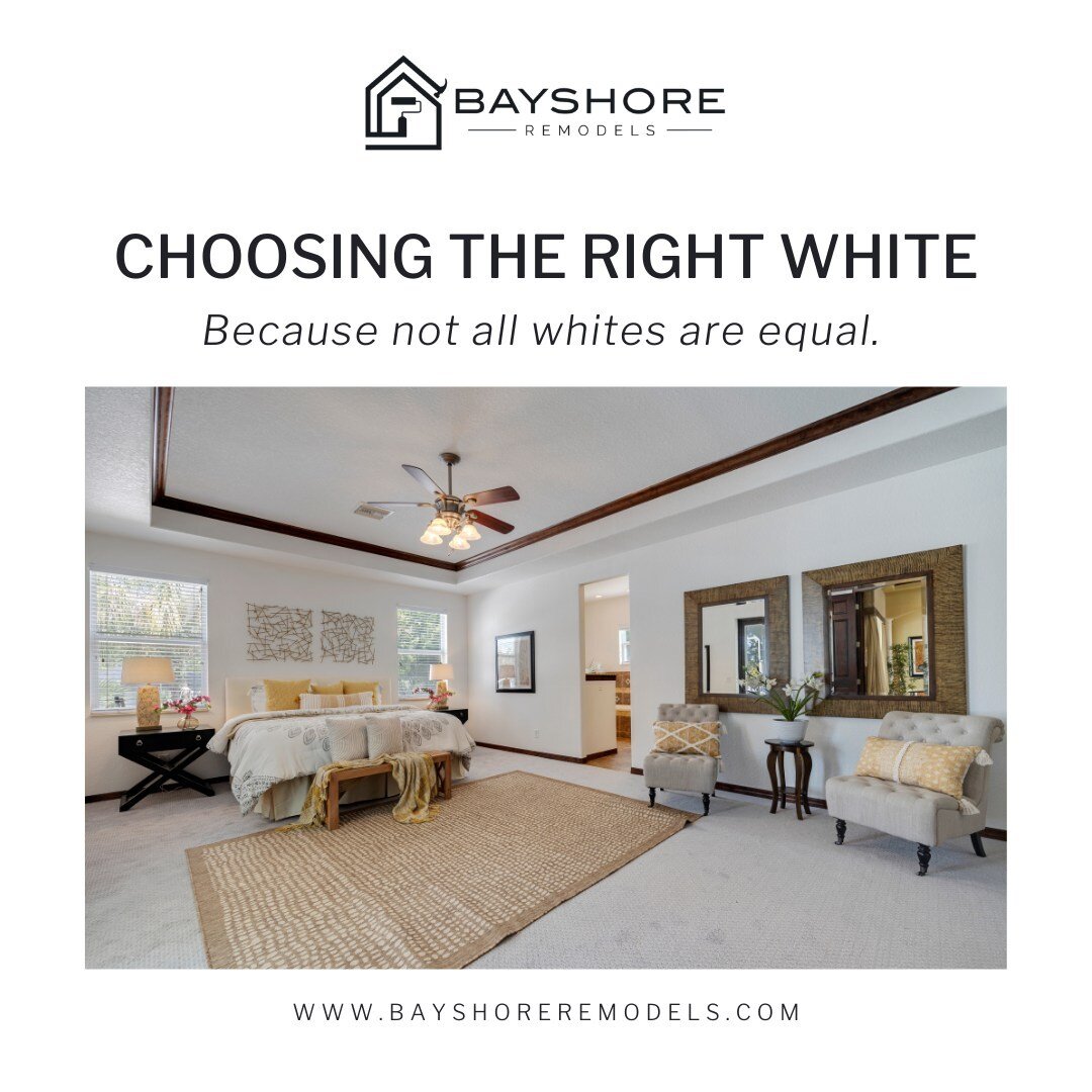 Nothing beats a clean, white interior wall color. 

However, selecting the perfect white tone for any given room is trickier than you might think...

Here's our advice for the PERFECT white!
.
.
.
.
.
#homeimprovements #whitepaint #tampapainters #tam