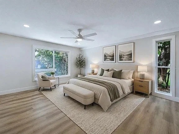 Another showstopper renovation project completed by Bayshore remodels! What a dream!! 

#homeremodel #lvpflooring #interiorpaint #licensedcontractor #tampa #beachliving #belleairbeach #primarybedroom #bedroomdecor #bayshoreremodels #tampabay #realeas