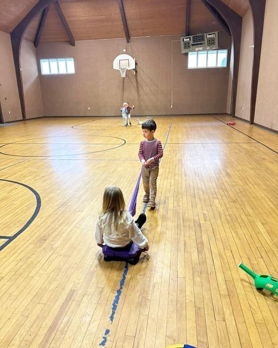 The kids love rainy day recess fun in our gymnasium! 🌧️