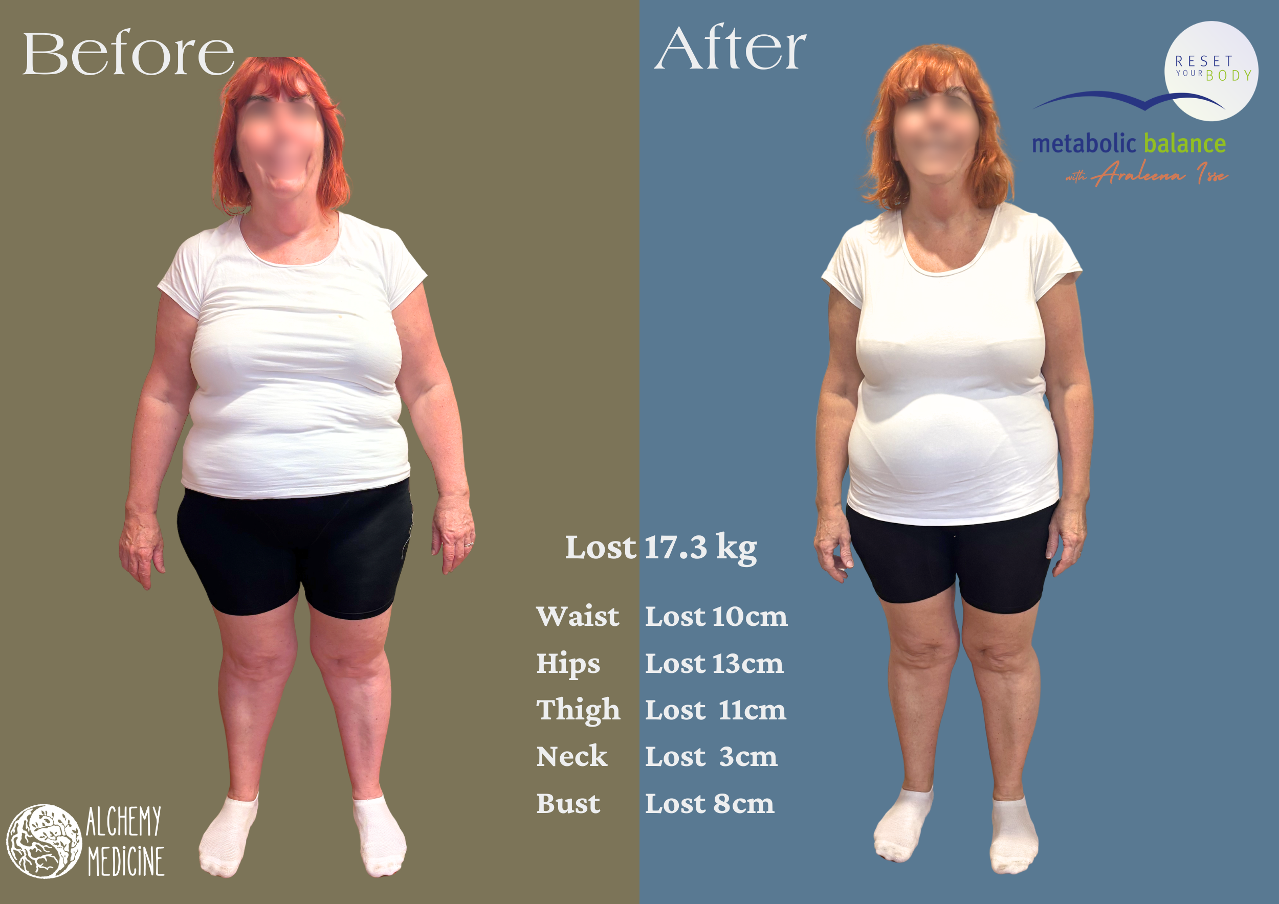 woman poses for photo after getting great results from the Metabolic Balance program with Araleena Isse
