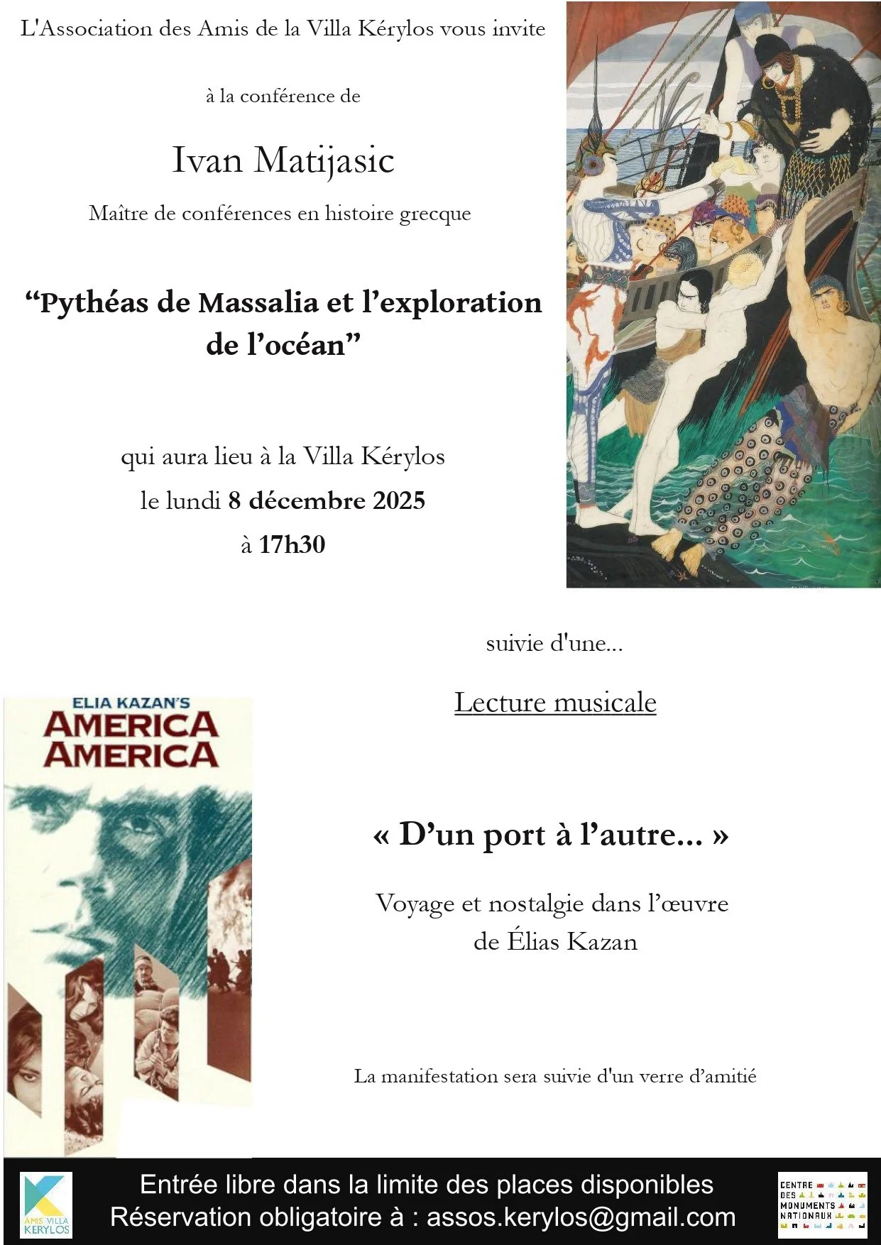 Lundi 8 décembre 2025 - Conférence : Pythéas de Massalia et l'exploration de l'océan