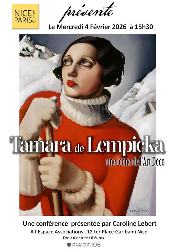 Mercredi 4 février 2026 - Conférence : Tamara de Lempicka une icône de l'Art déco