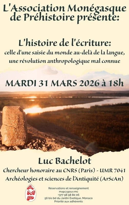 Mardi 31 mars 2026 - Conférence : L'invention de l'écriture 
