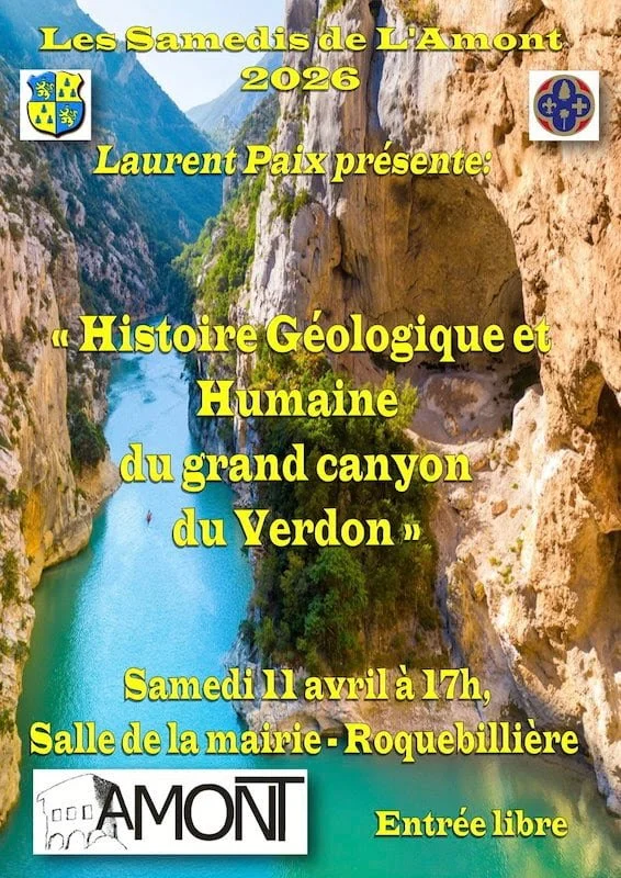 Samedi 11 avril - Conférence : Grand canyon du Verdon