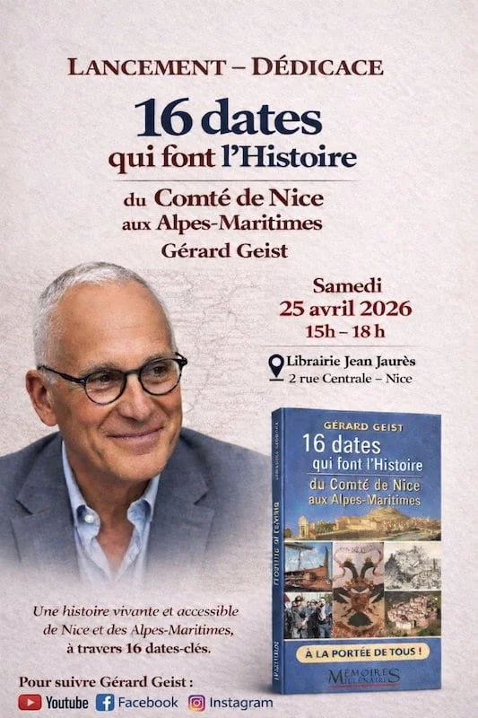 Parution du nouveau livre de Gérard Geist sur l'histoire de Nice et chroniques "Le Café de l'Histoire" sur BFM Côte d'Azur